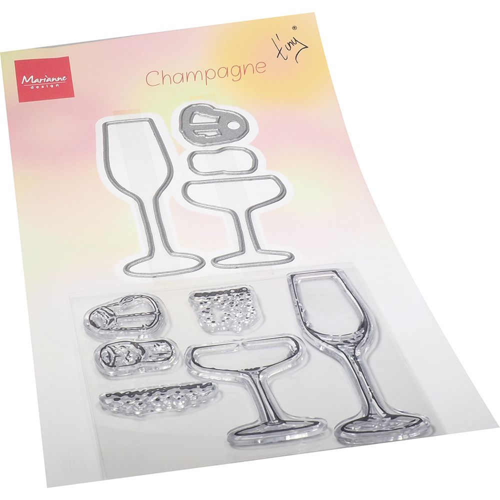 Marianne Design • Timbri in silicone & fustelle da taglio Tiny's champagne 