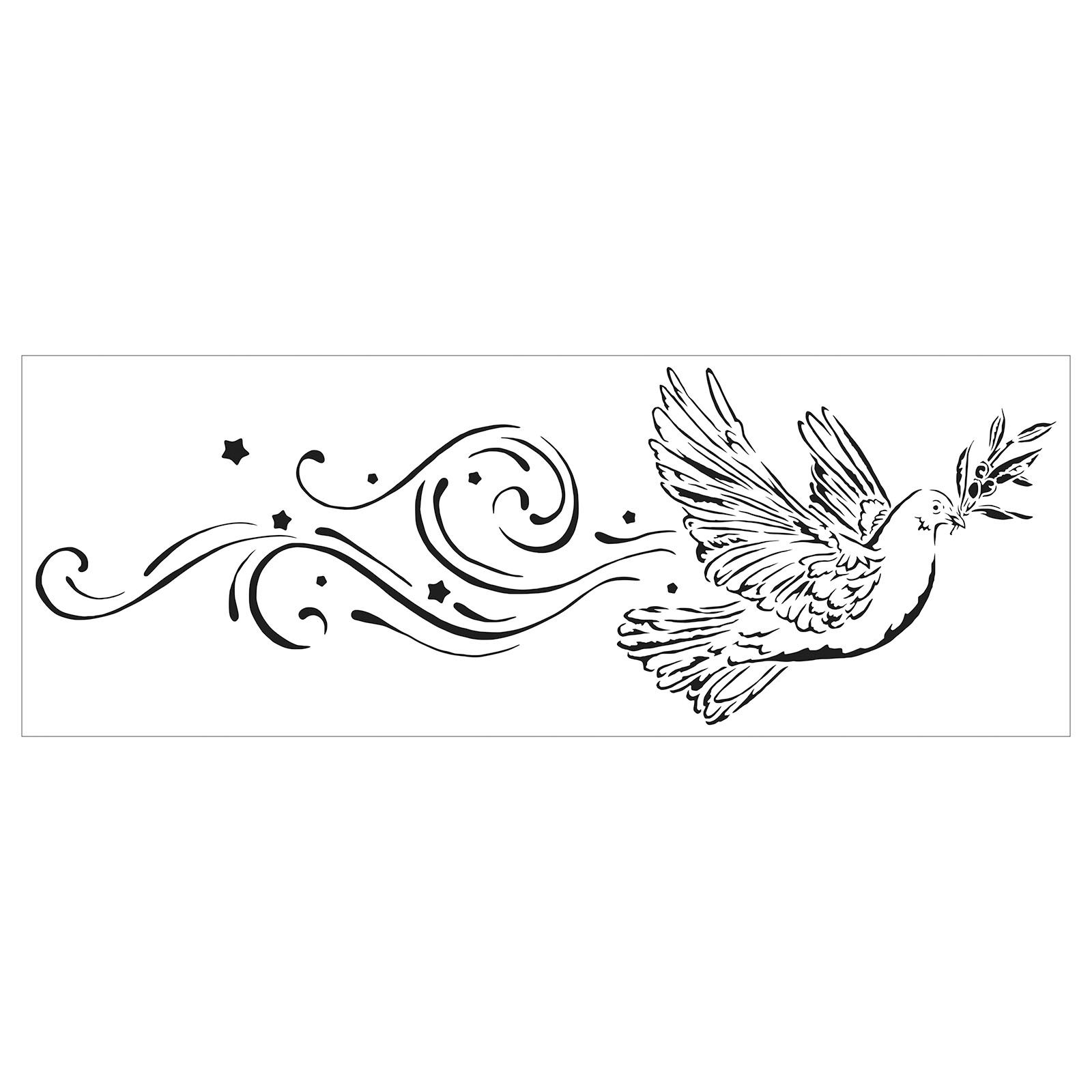 The Crafter's Workshop • Stencil Peace dove 16½x6