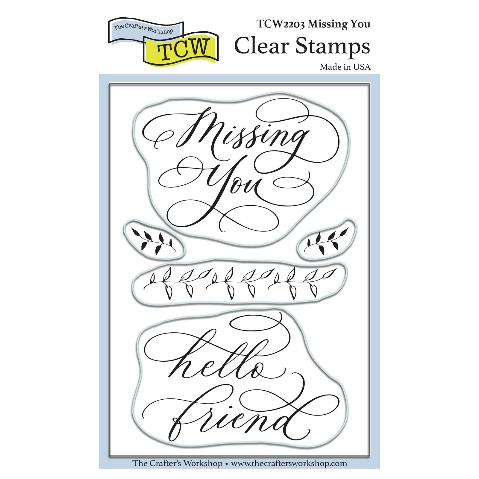 The Crafter's Workshop • Stamp set Vous me manquez 4x6