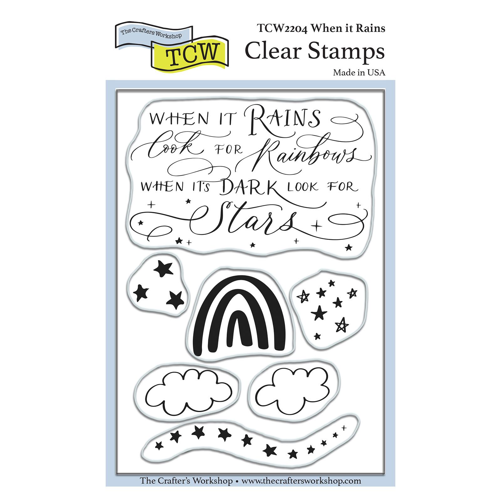 The Crafter's Workshop • Stamp set Cuando llueve 4x6