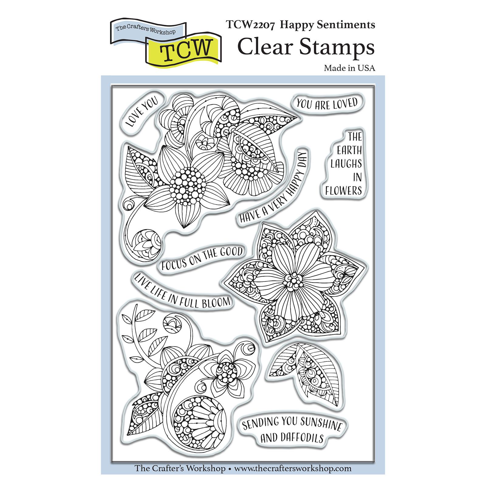 The Crafter's Workshop • Stamp set Happy sentiments 4x6