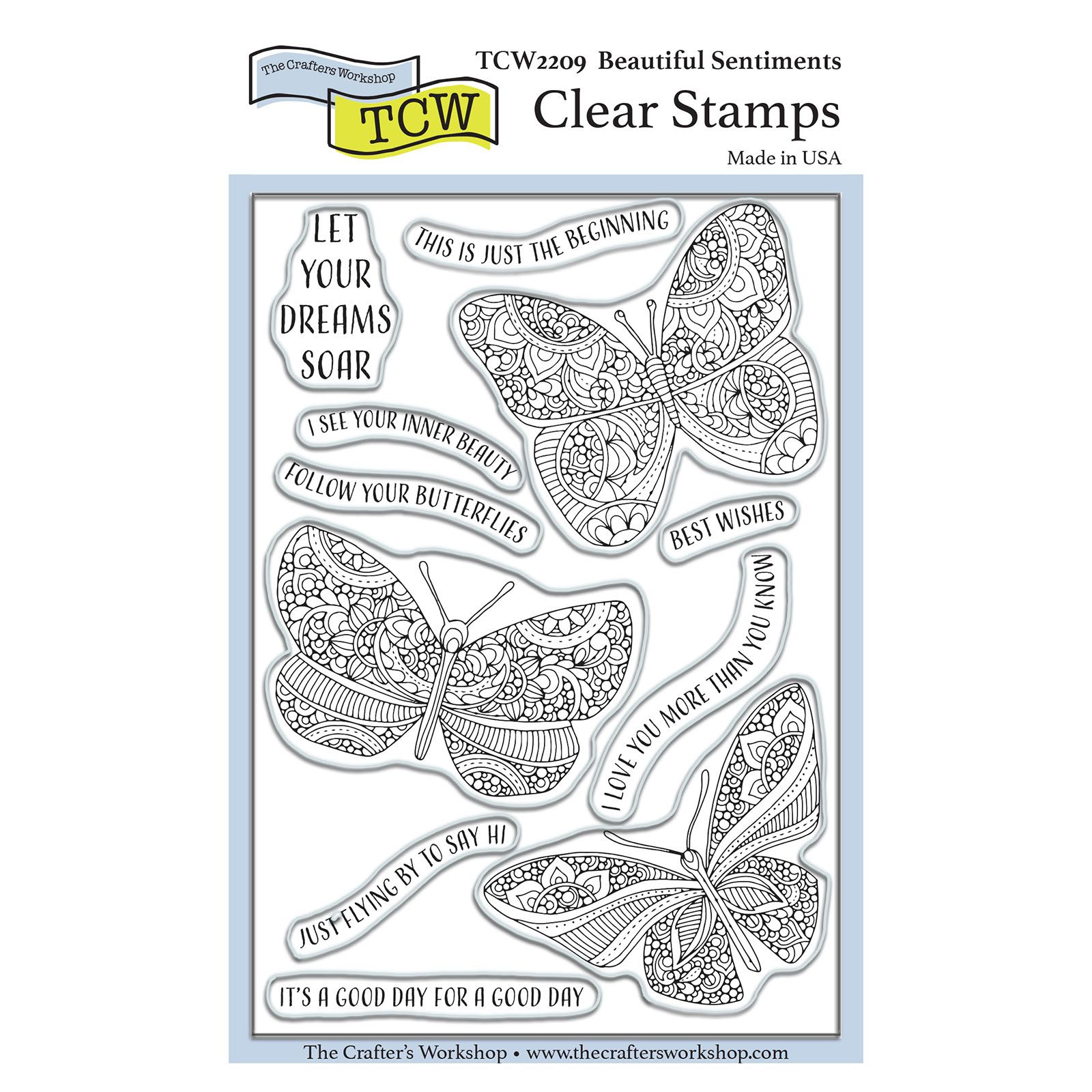 The Crafter's Workshop • Stamp set Beautiful sentiments 4x6