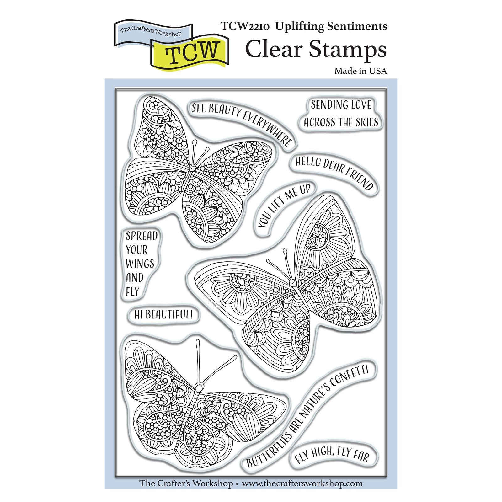 The Crafter's Workshop • Stamp set Uplifting sentiments 4x6