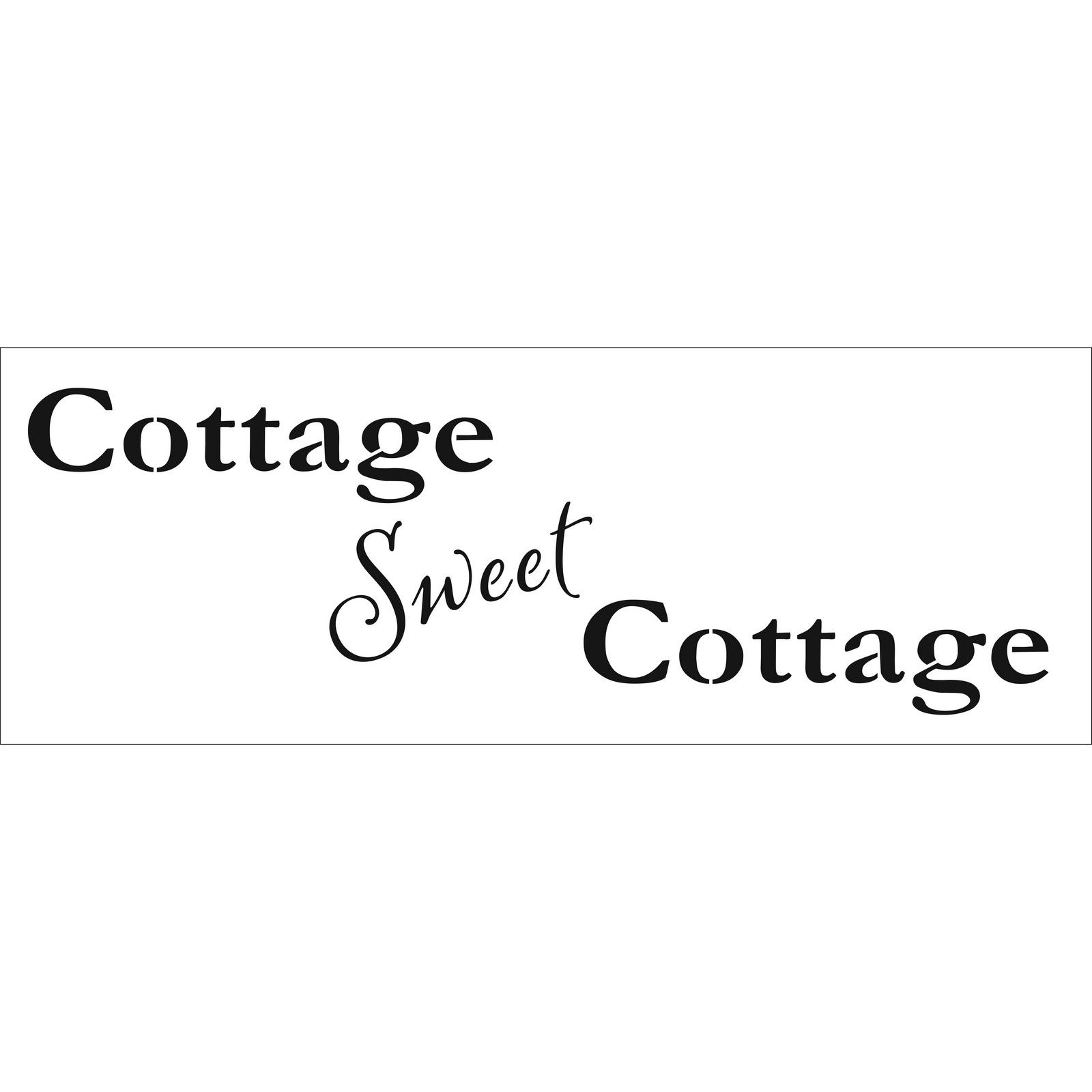 The Crafter's Workshop • Stencil Cottage Sweet Cottage 41.91x15.2cm