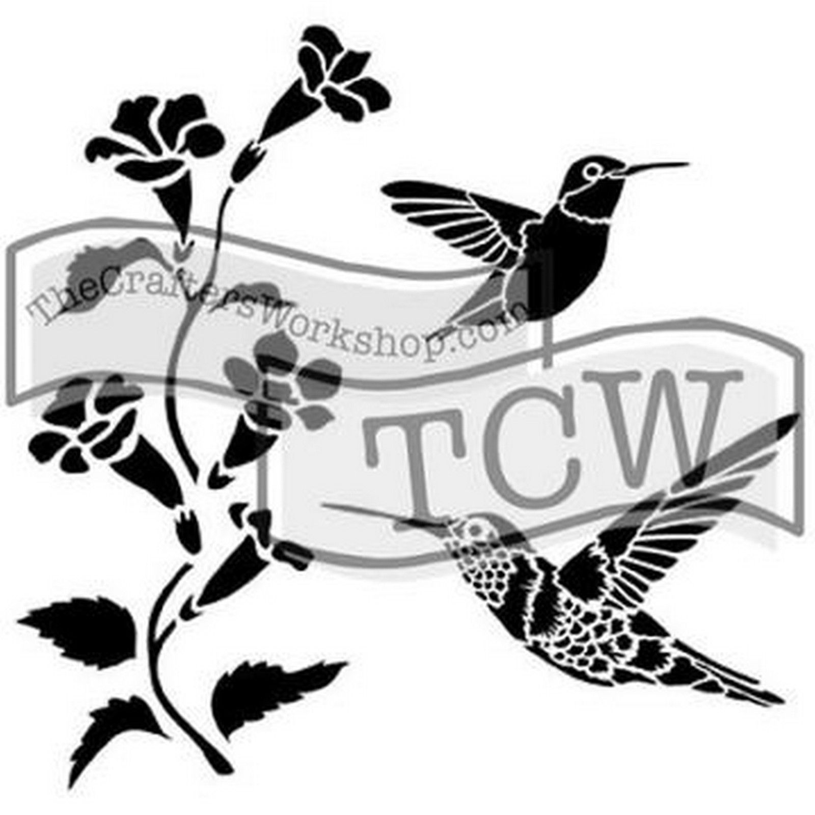 The Crafter's Workshop • Stencil Hummingbirds 6x6