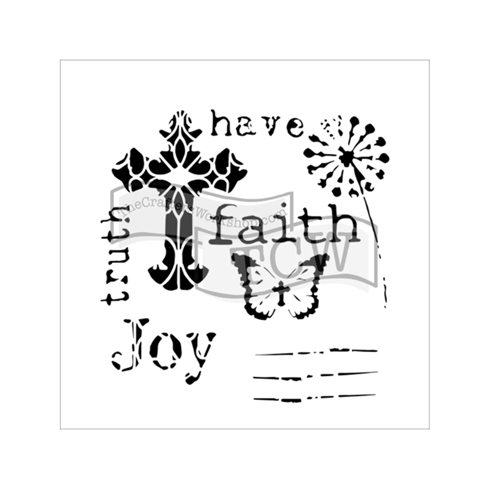 The Crafter's Workshop • Template 15x15cm Have Faith