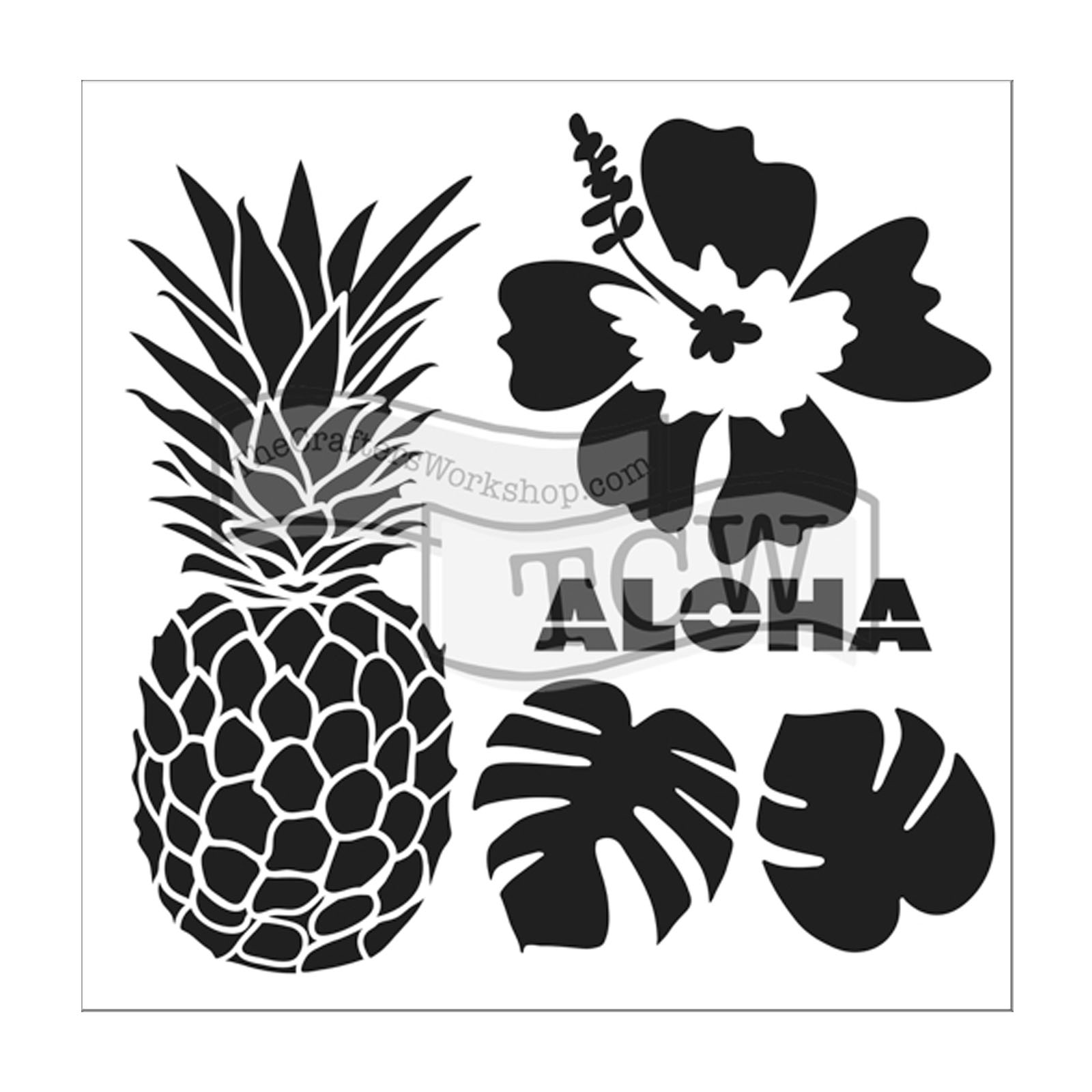 The Crafter's Workshop • Template 30x30cm Aloha