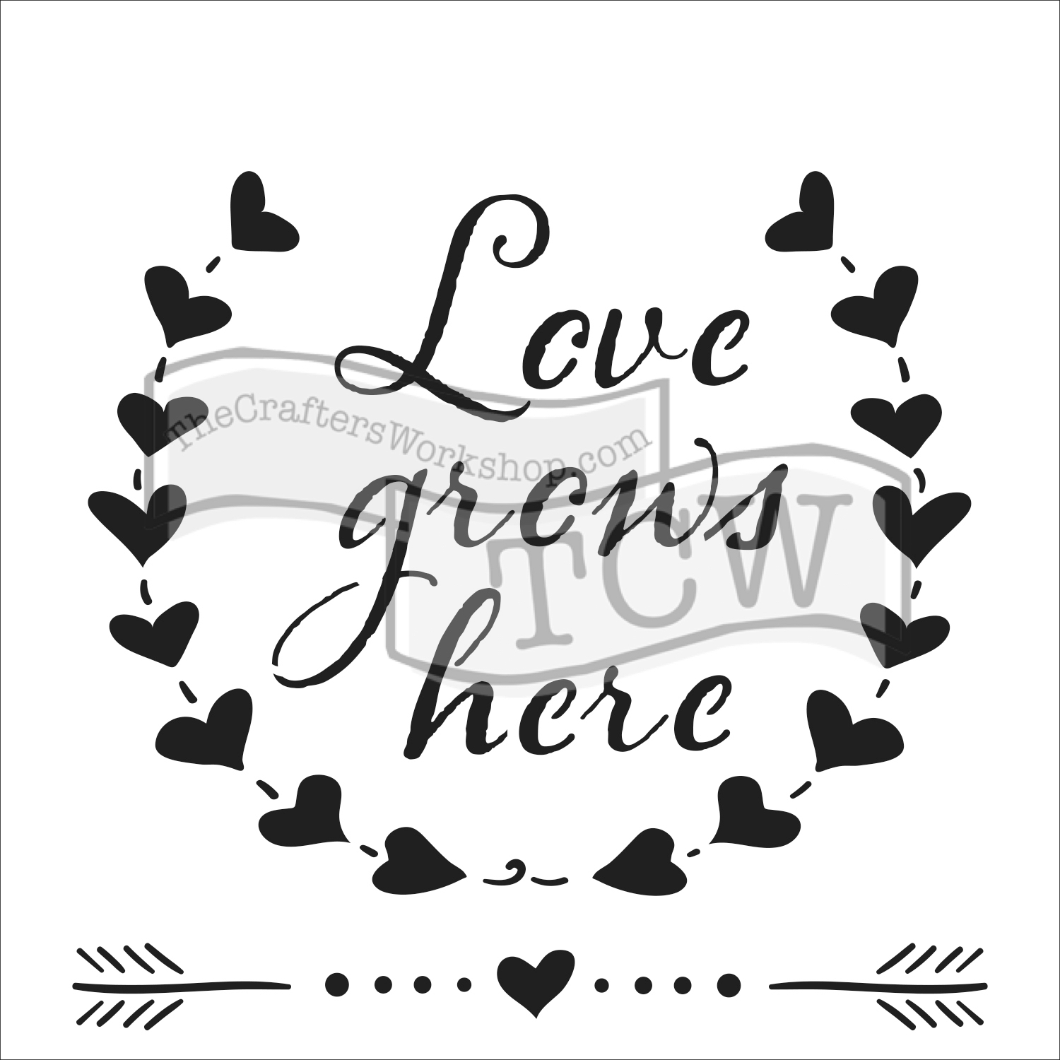 The Crafter's Workshop • Template 30x30cm Love Grows