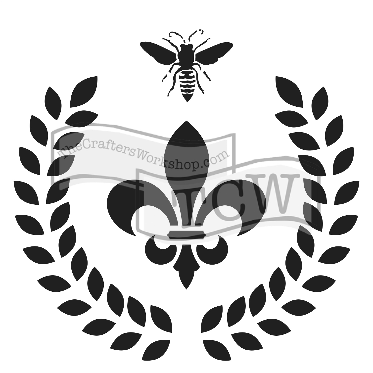 The Crafter's Workshop • Template 30x30cm Laurel Wreath