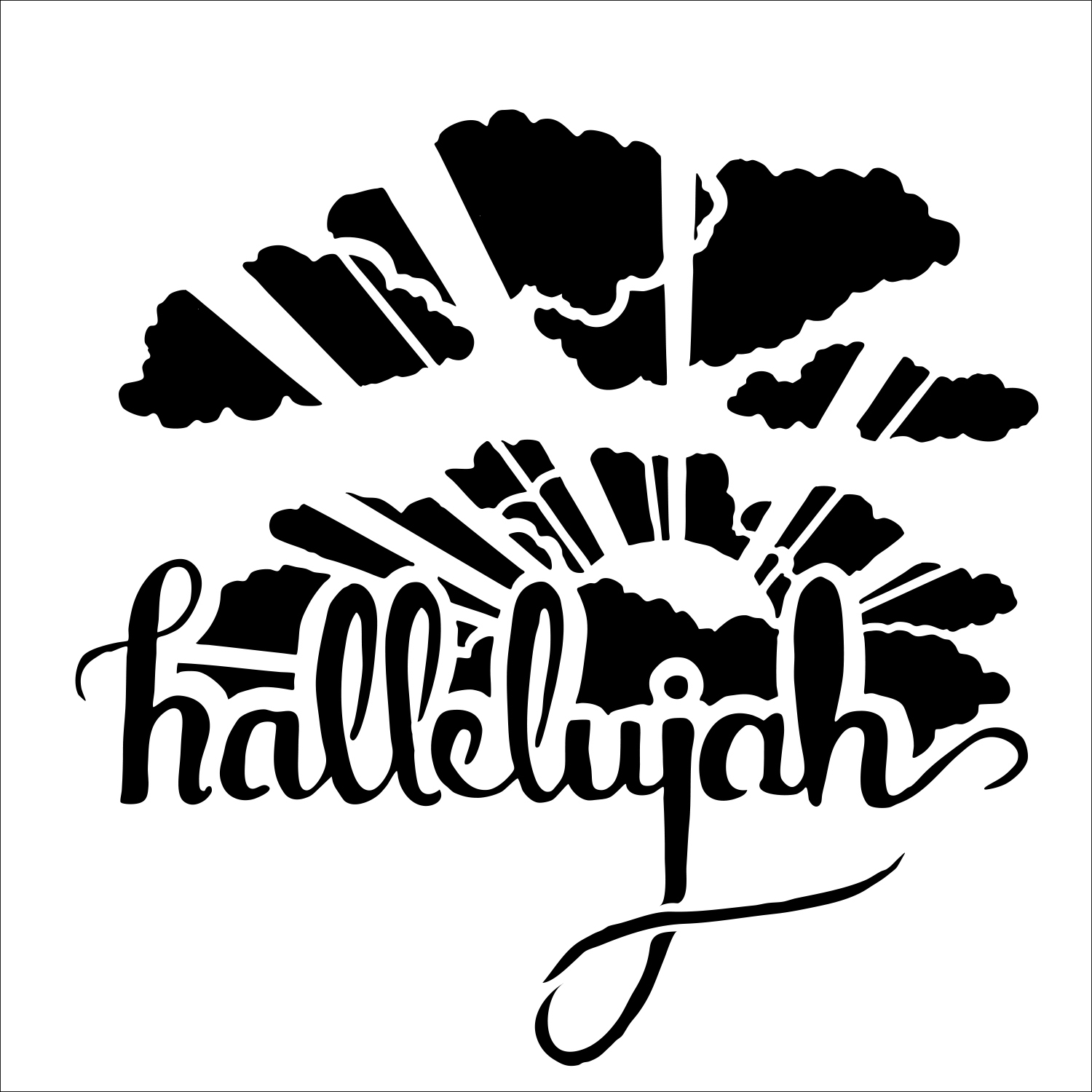 The Crafter's Workshop • Template 30x30cm Hallelujah