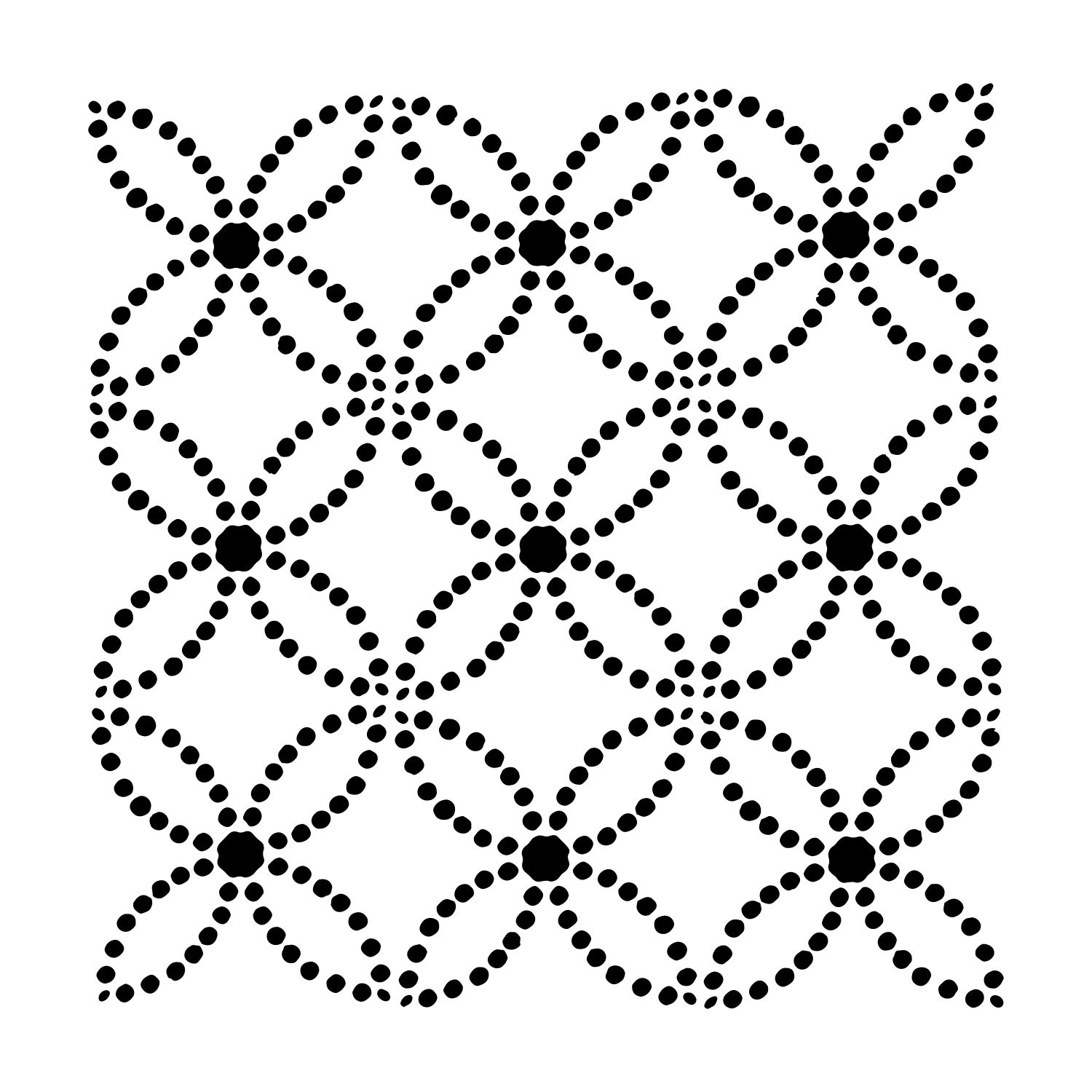 The Crafter's Workshop • template 30x30cm dotted rings