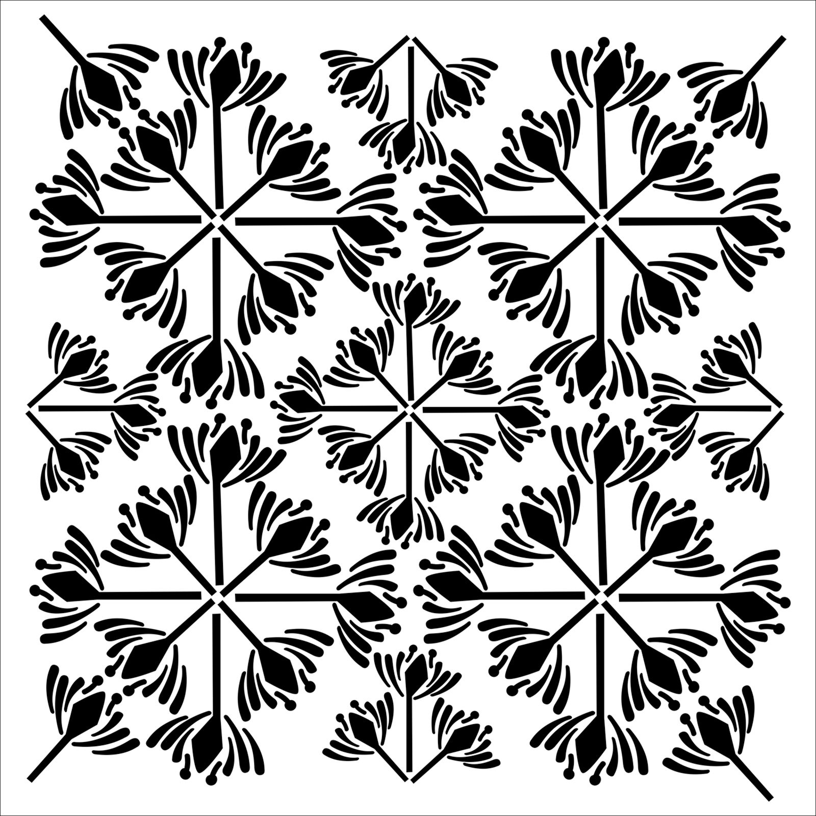 The Crafter's Workshop • Stencil 30,5x30,5cm Garden tile