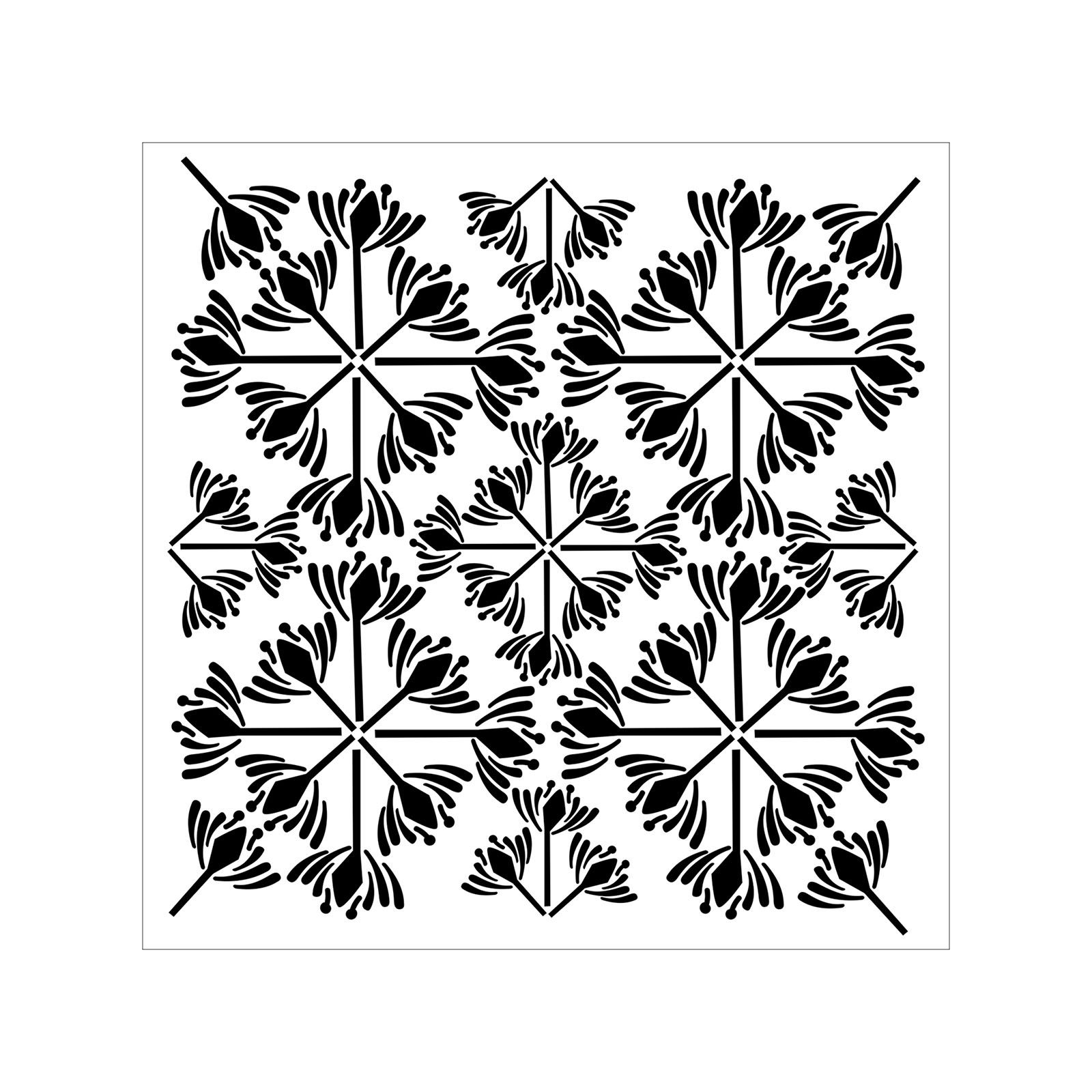 The Crafter's Workshop • Stencil 15,2x15,2cm Garden tile