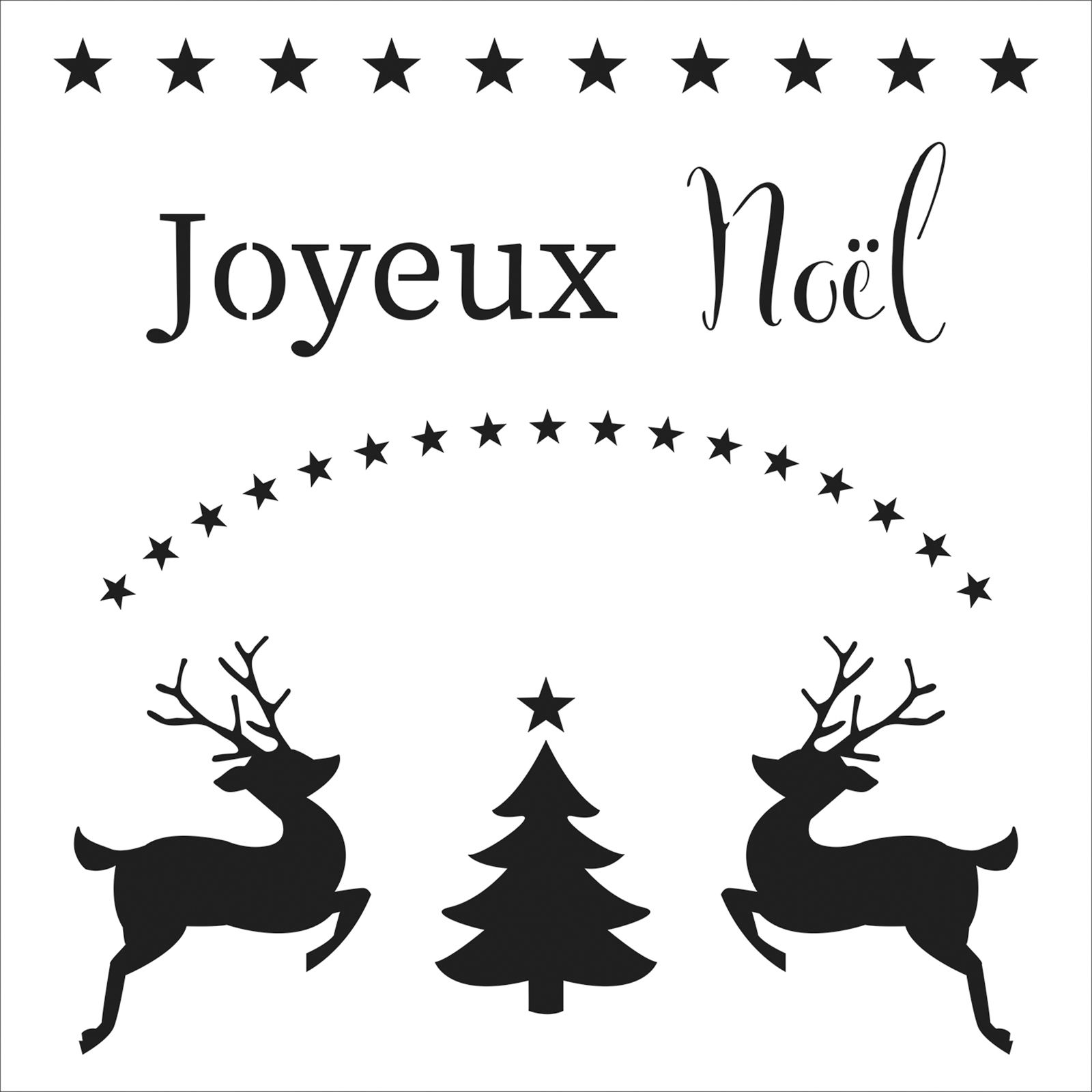 The Crafter's Workshop • Sjabloon 30,5x30,5cm Joyeux Noel