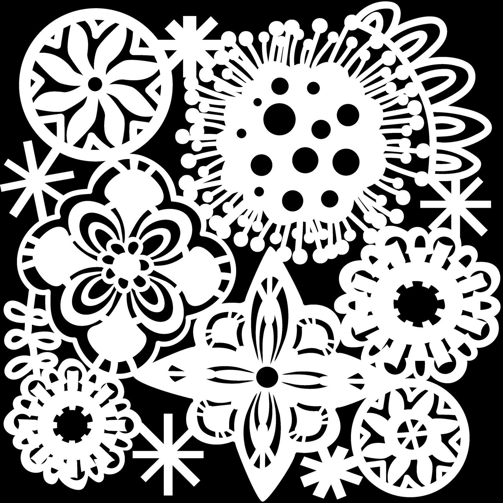 The Crafter's Workshop • Stencil Festive Flowers 30.5x30.5cm