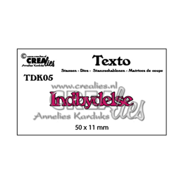 Crealies • Texto Stanzschablone "Indbydelse"