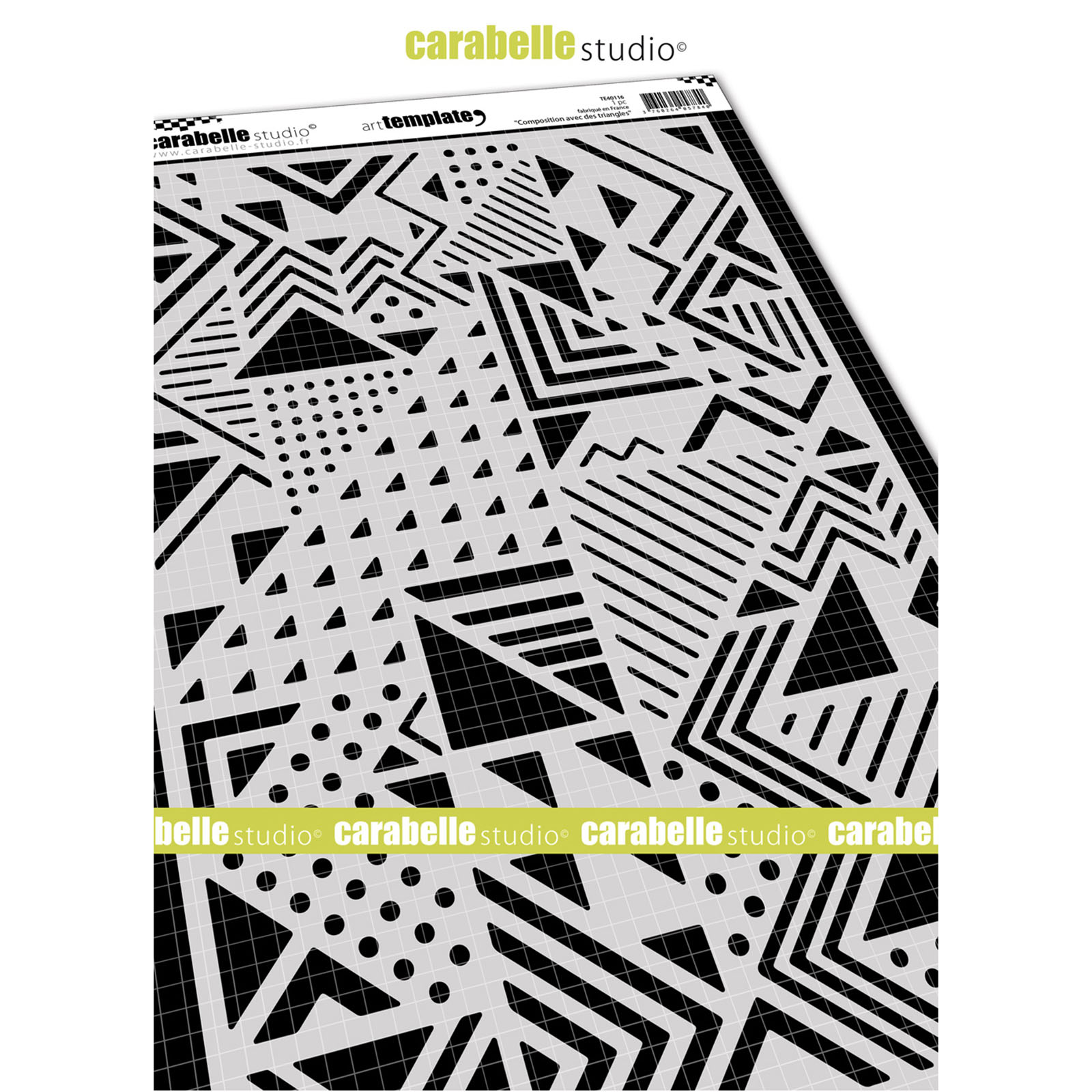 Carabelle Studio • Stencil Composition with triangles