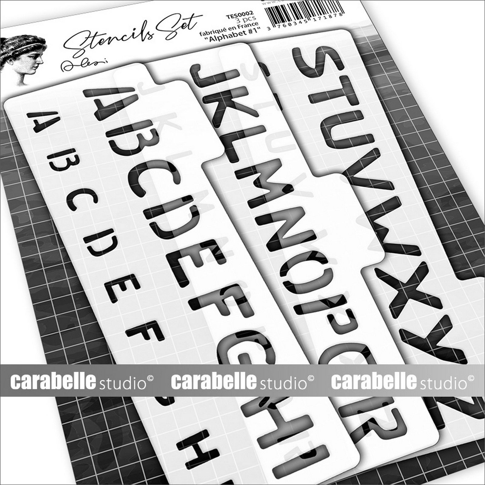 Carabelle Studio • Stencils Set Alphabet #1 