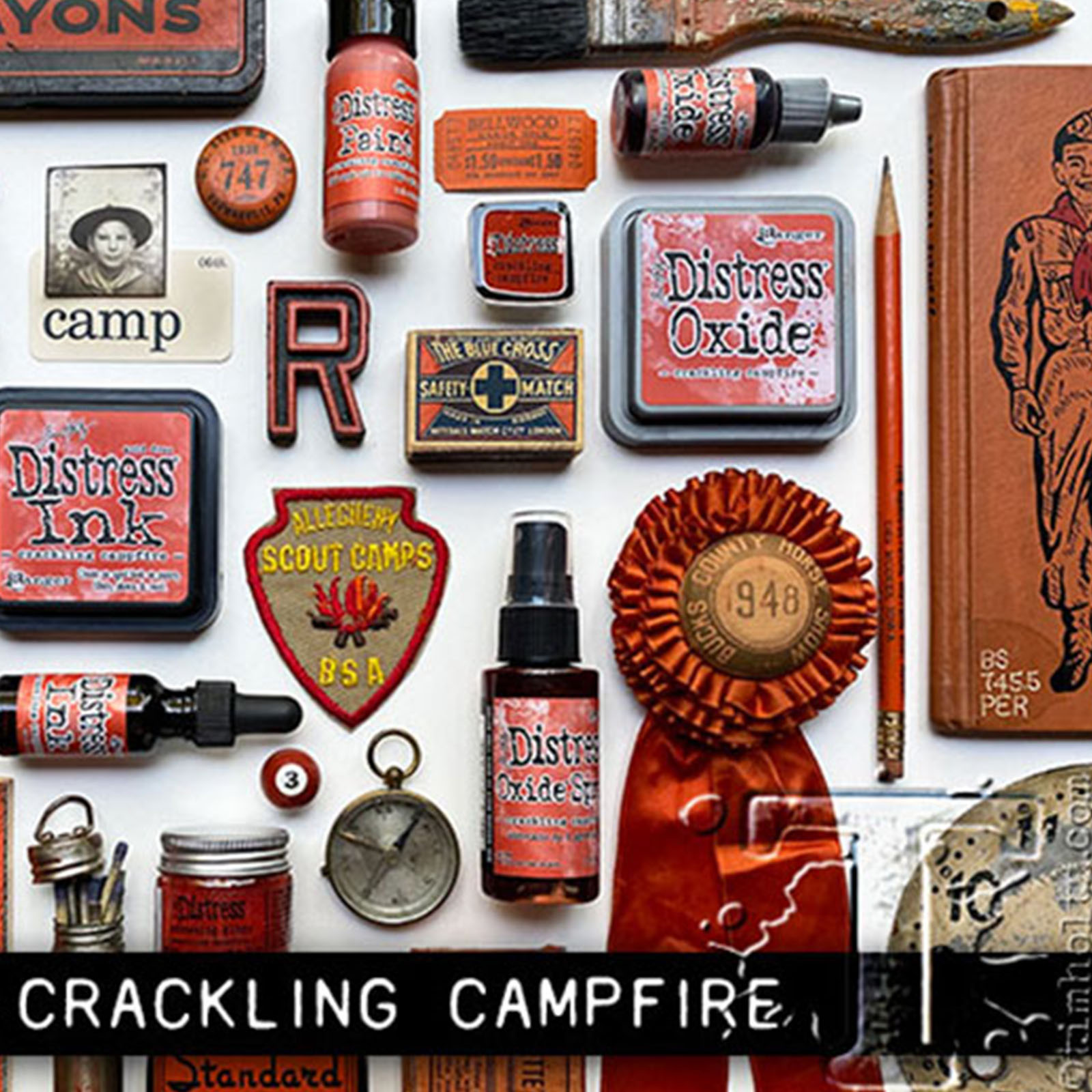 Crackling Campfire Distress Ink Pad - Tim Holtz