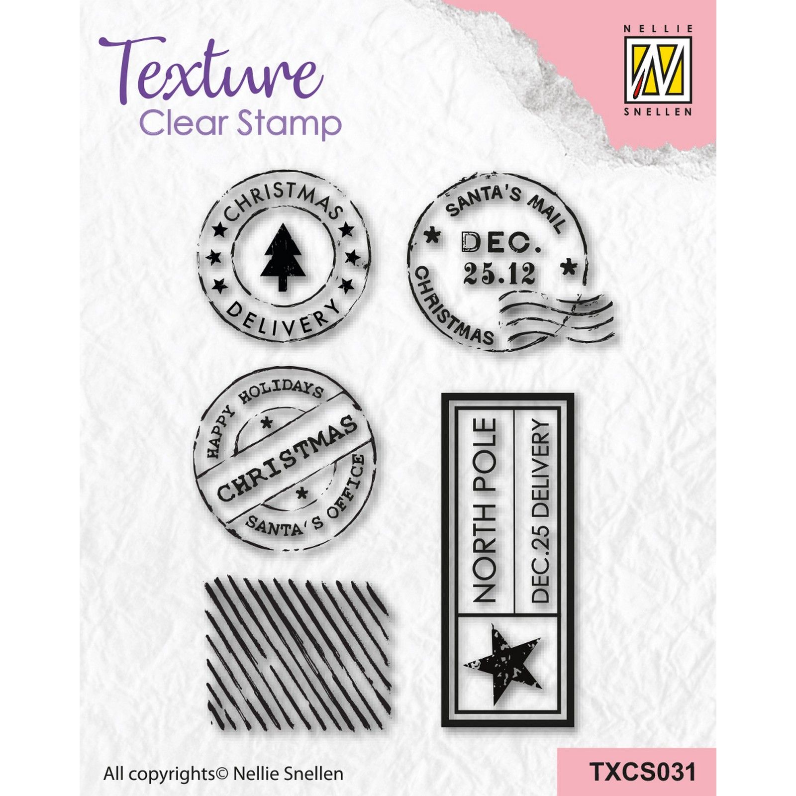 Nellie's Choice • Texture Clear Stamps Snail Mail