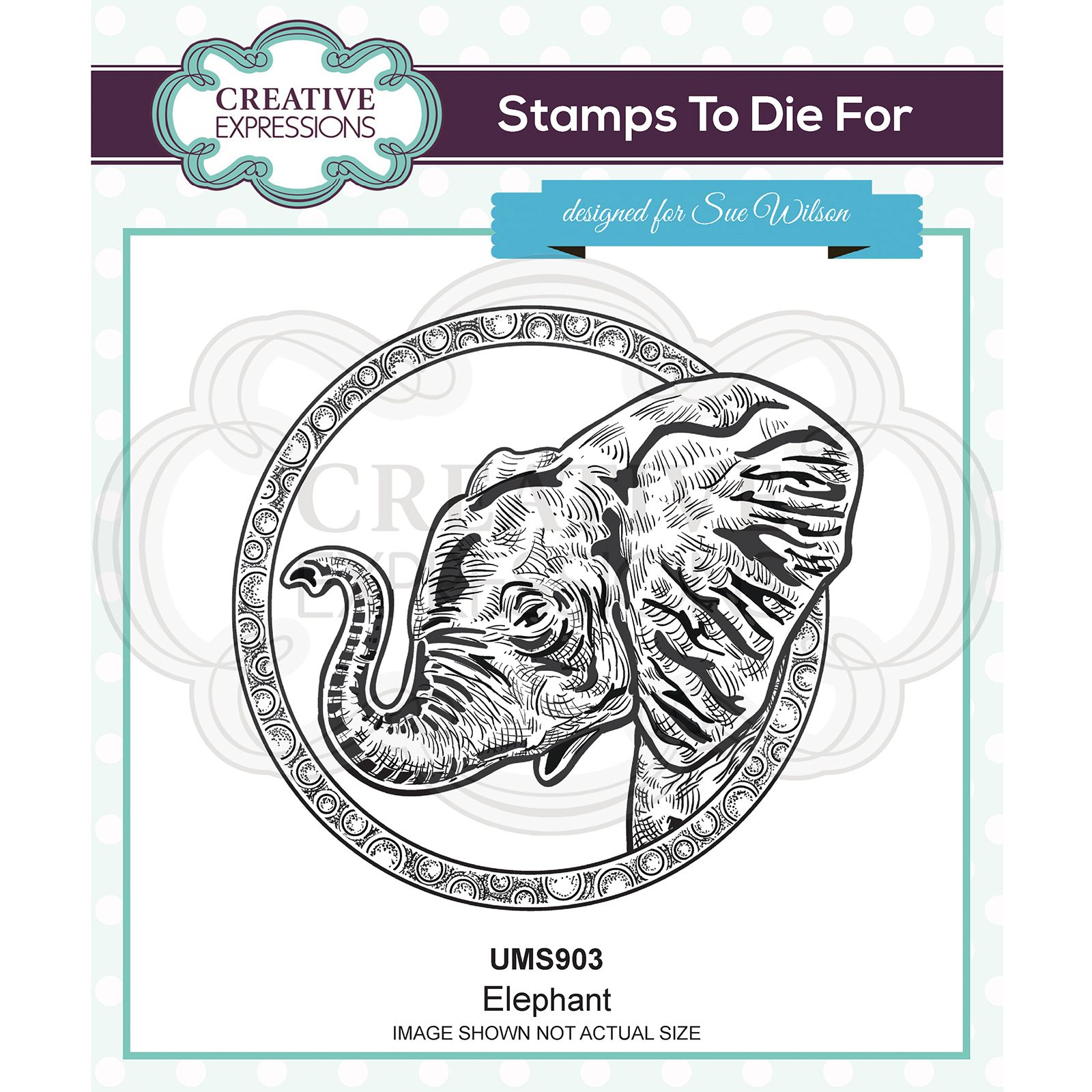 Creative Expressions • Pre cut stamp Elephant