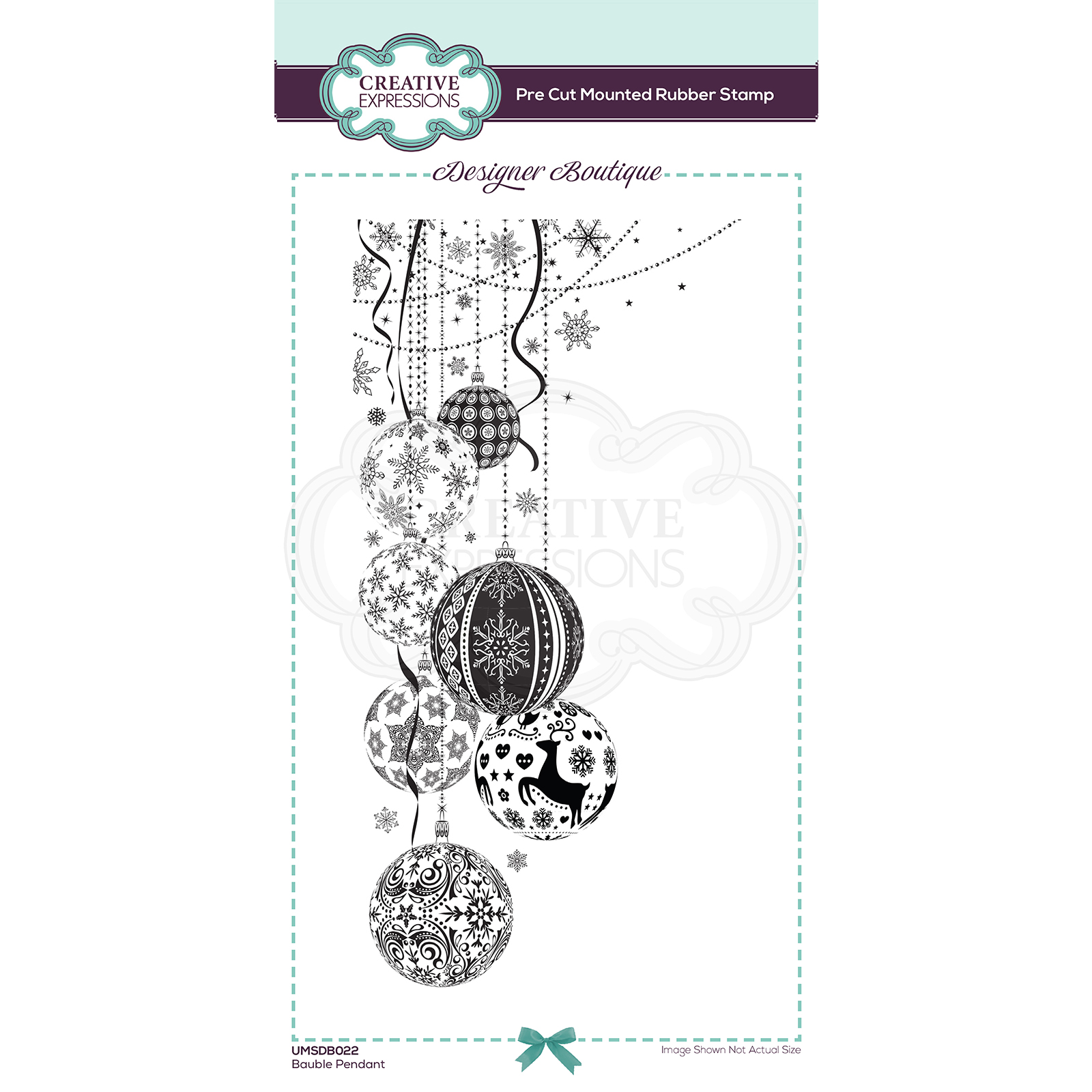 Creative Expressions • Bauble pendant rubber stamp