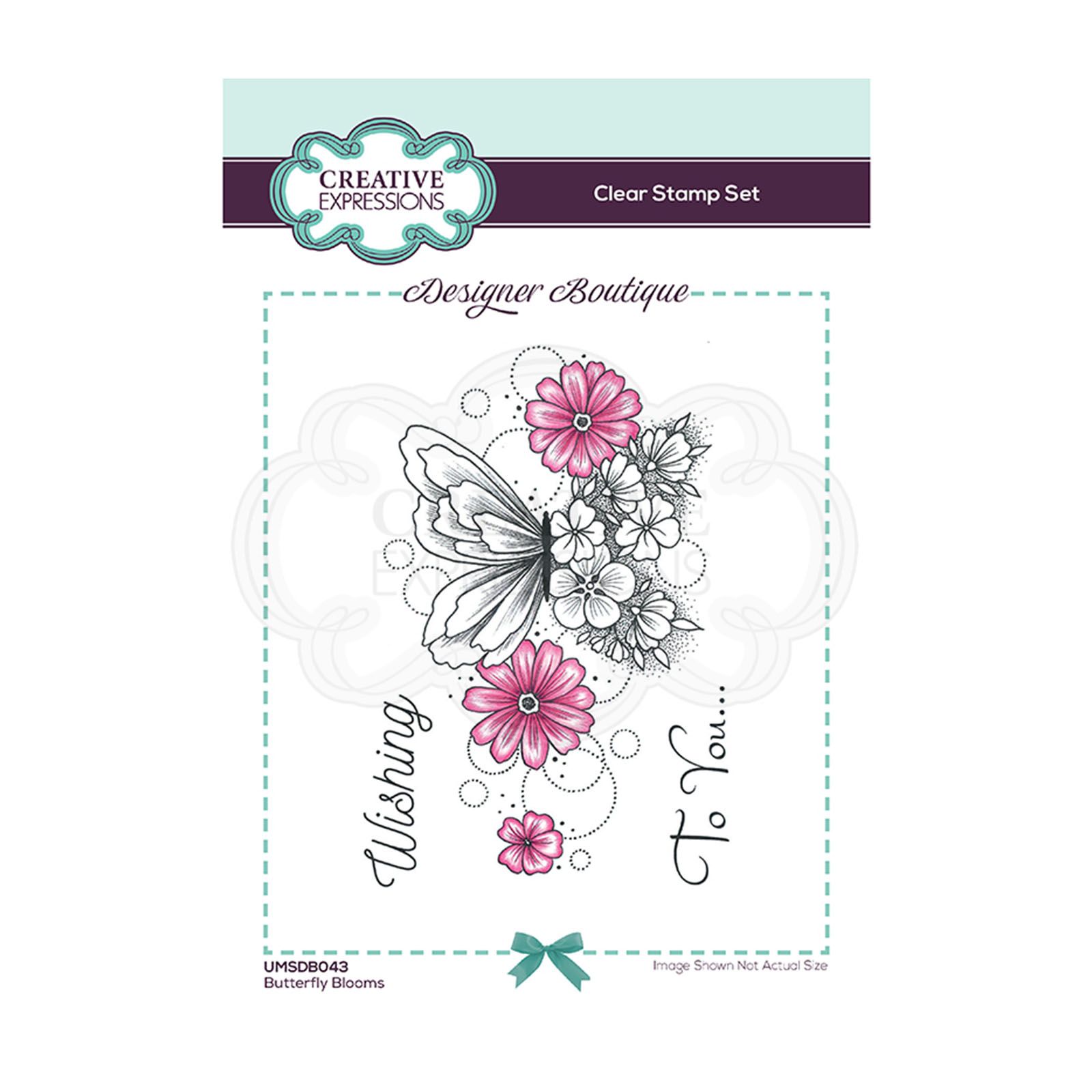 Creative Expressions • Clear stamp Designer boutique Flores de mariposa