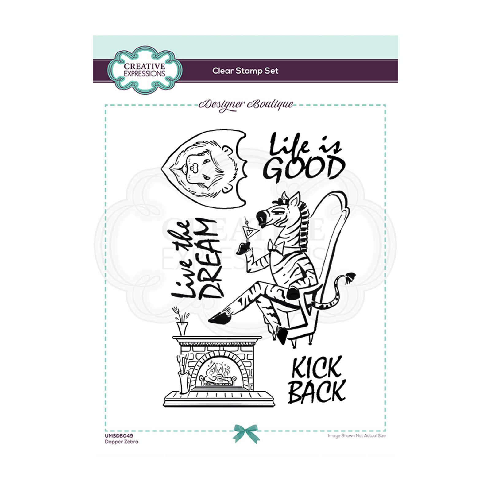 Creative Expressions • Clear stamp Designer boutique Dapper zebra