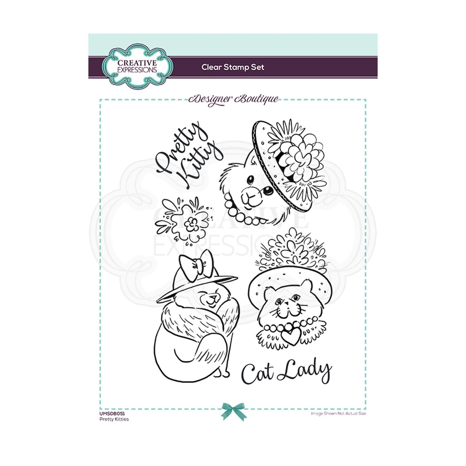 Creative Expressions • Clear stamp Designer boutique Pretty Kitties