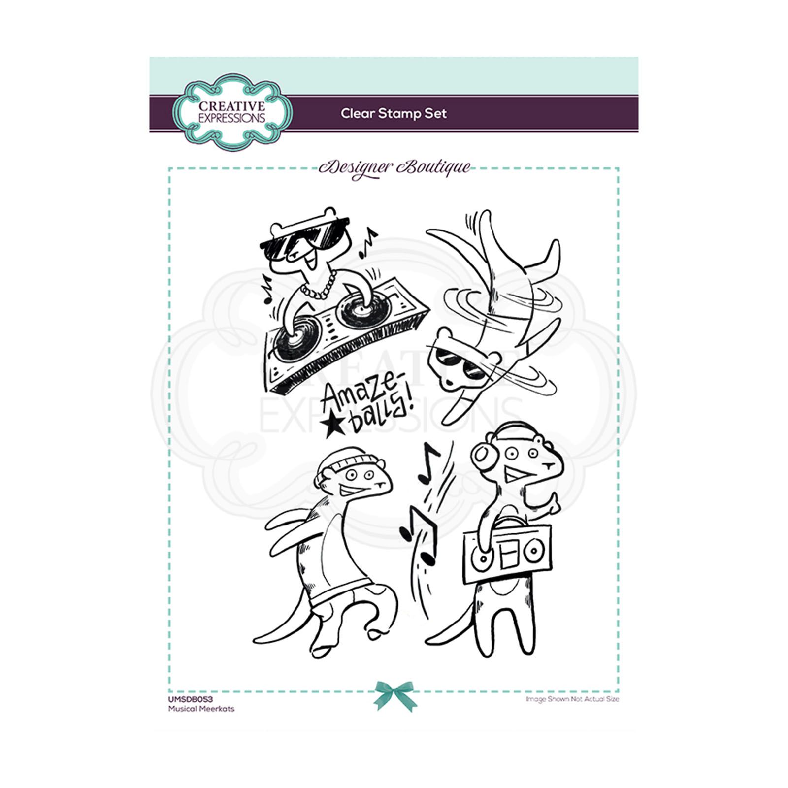 Creative Expressions • Clear stamp Designer boutique Suricates musicaux