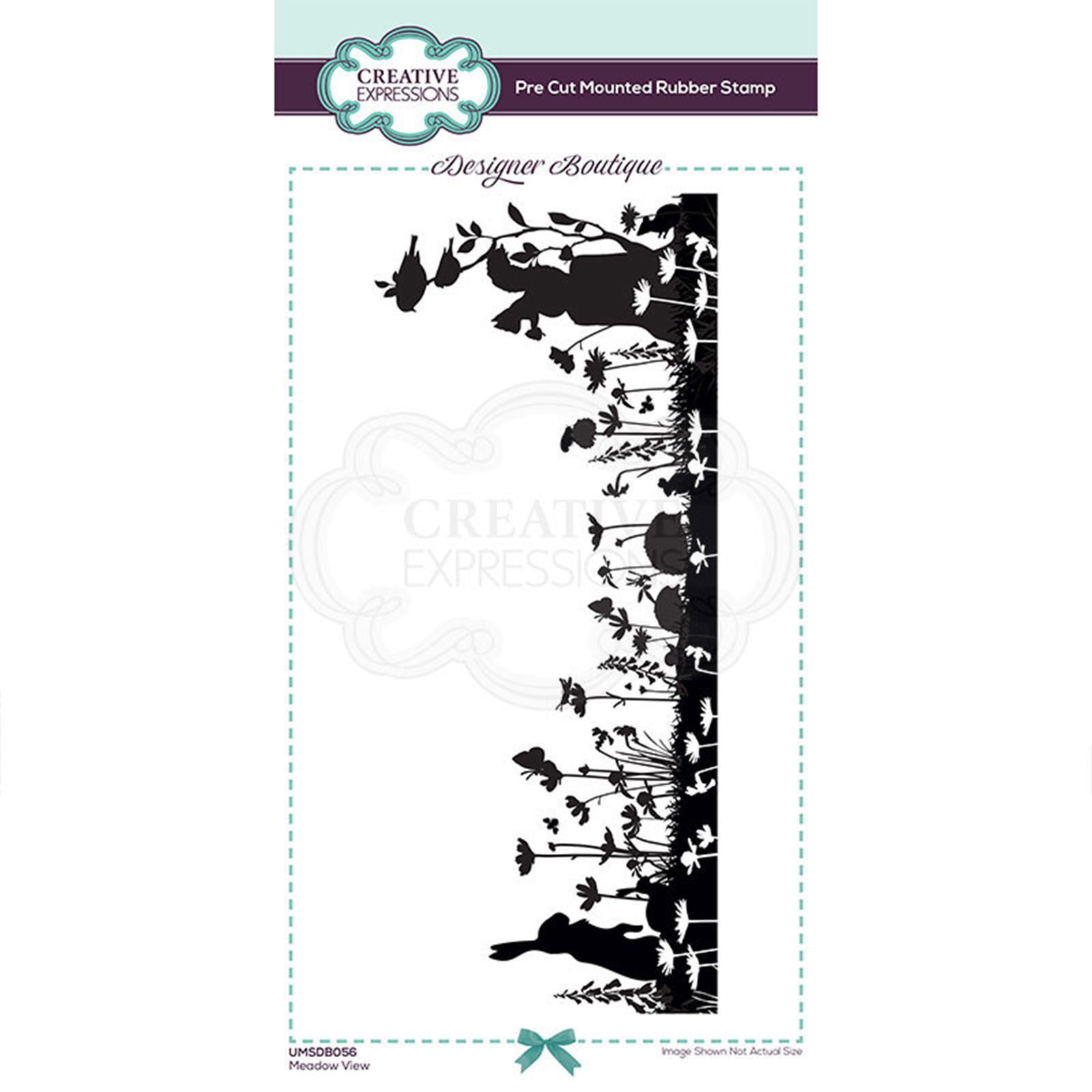 Creative Expressions • Designer boutique collection Pre cut rubber stamp Meadow view