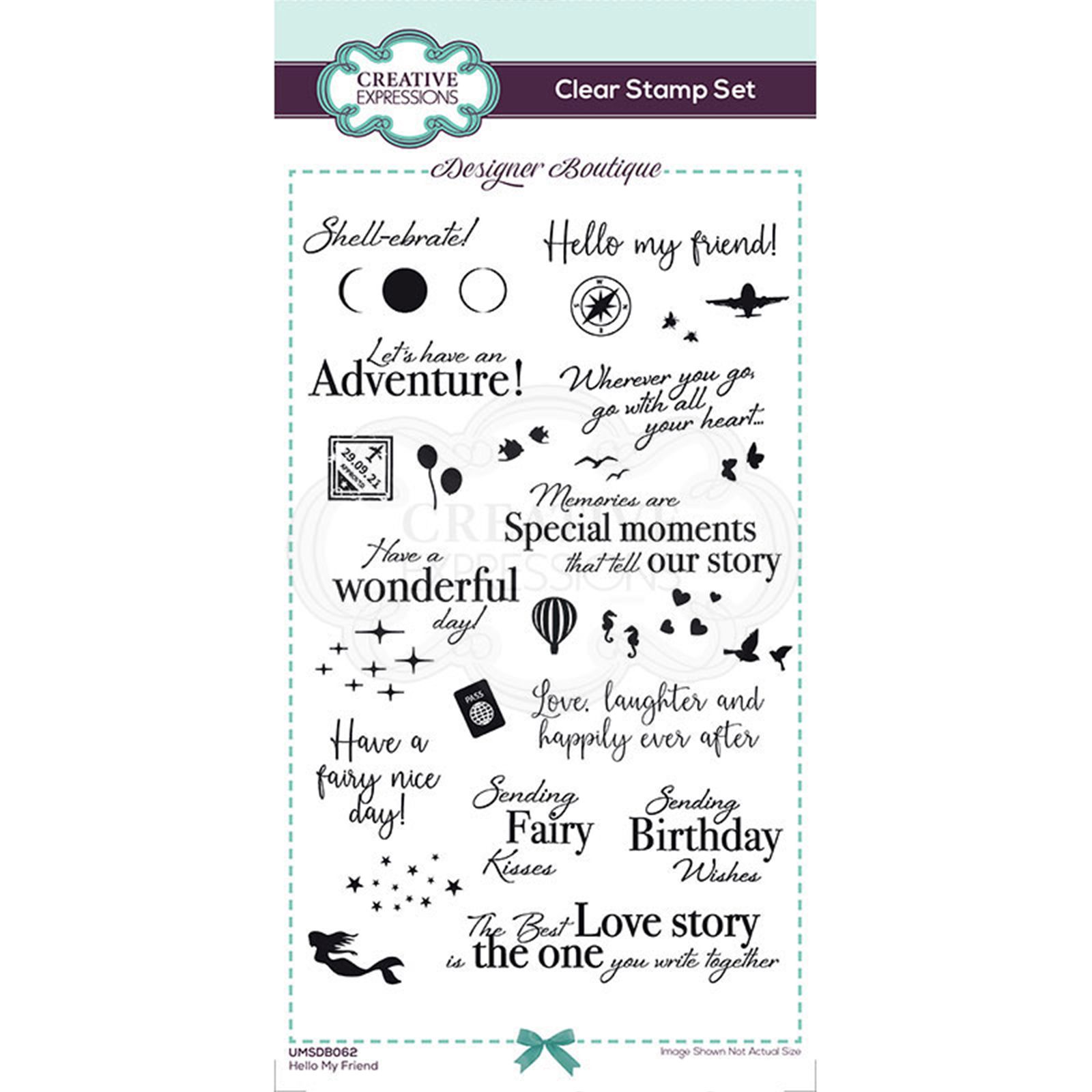 Creative Expressions • Designer boutique collection Clear stamp set Hello my friend