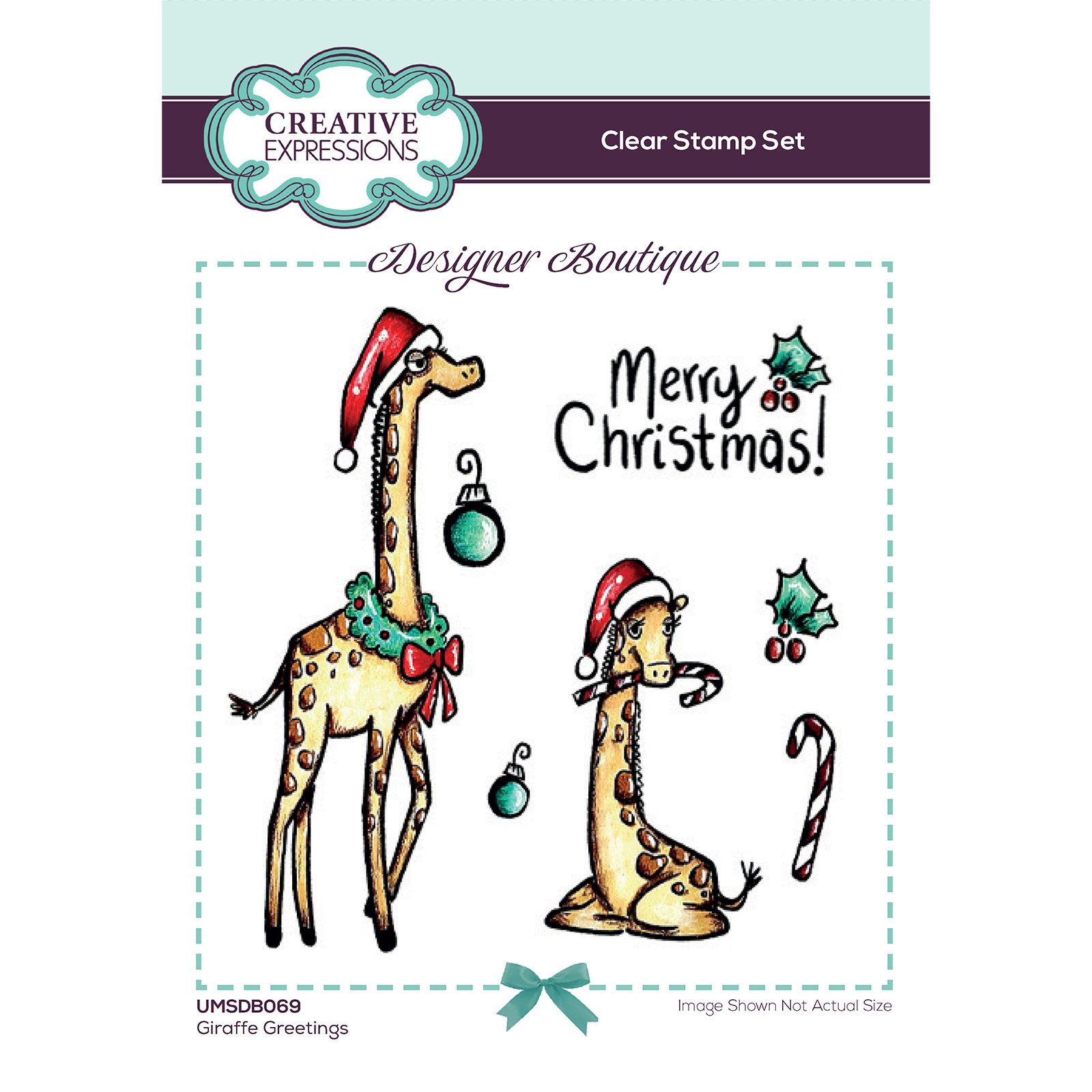 Creative Expressions • Designer boutique collection clear stamp set  Giraffe greetings  A6