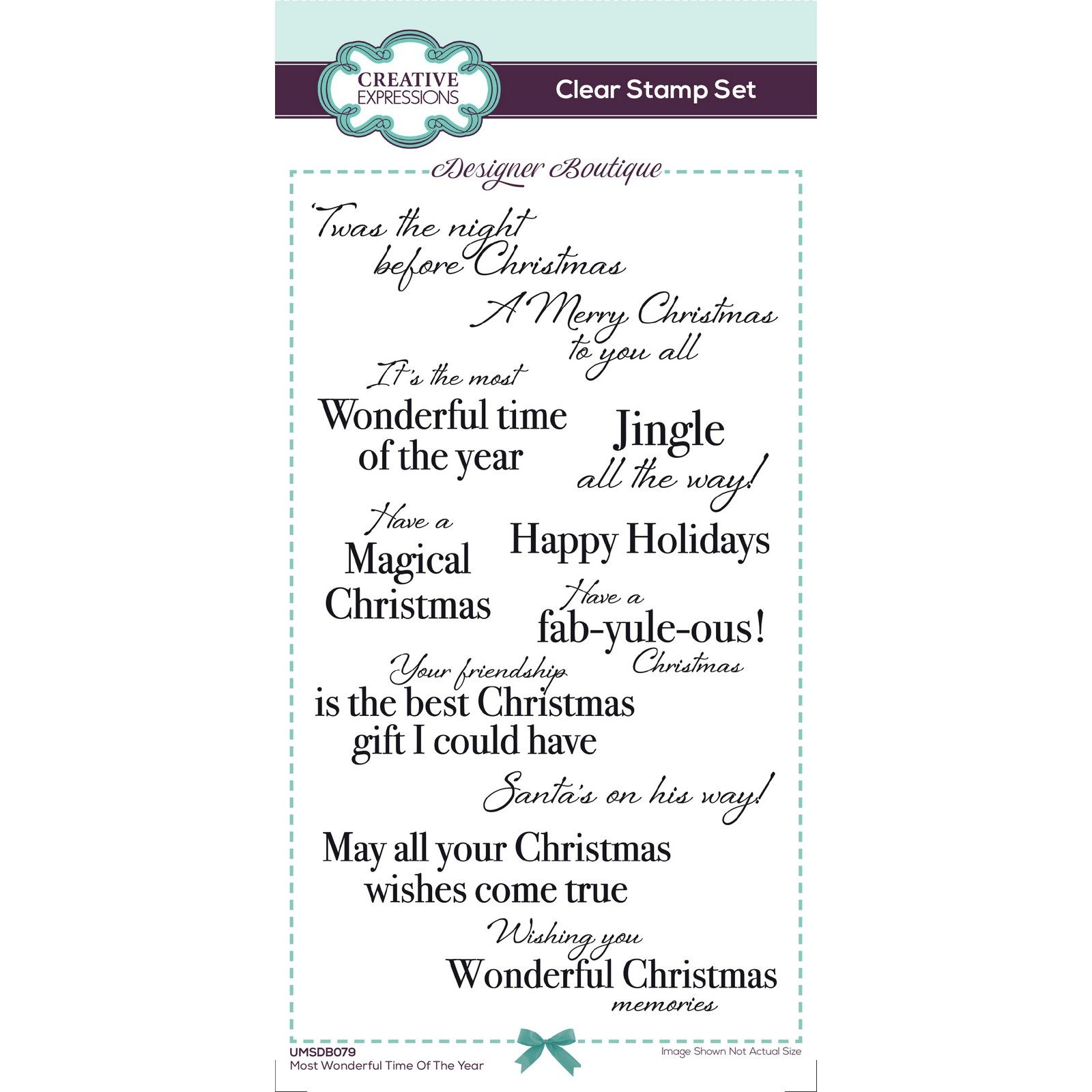 Creative Expressions • Designer boutique collection Clear stamp Most wonderful time