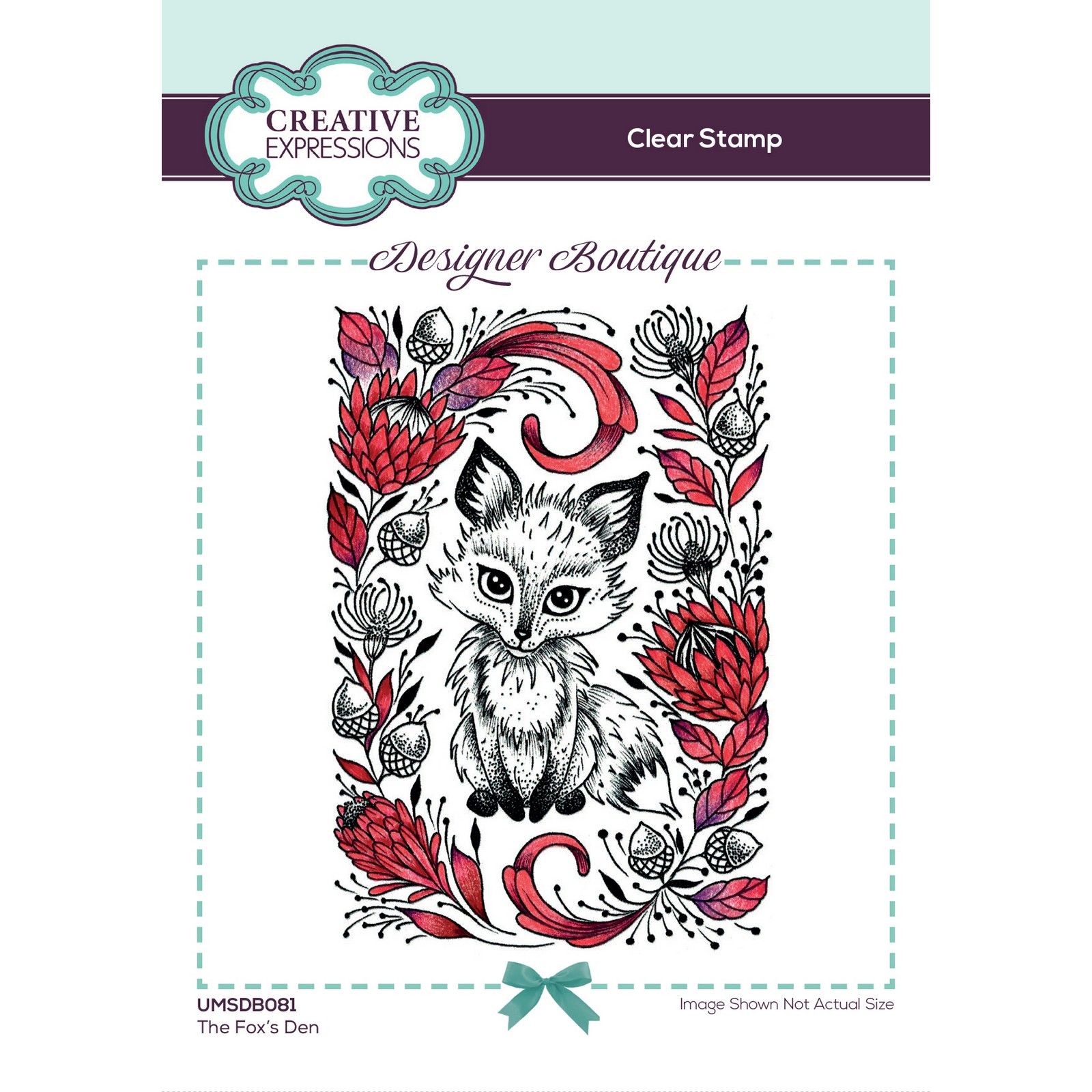 Creative Expressions • Designer boutique collection clear stempel set The fox's den A6