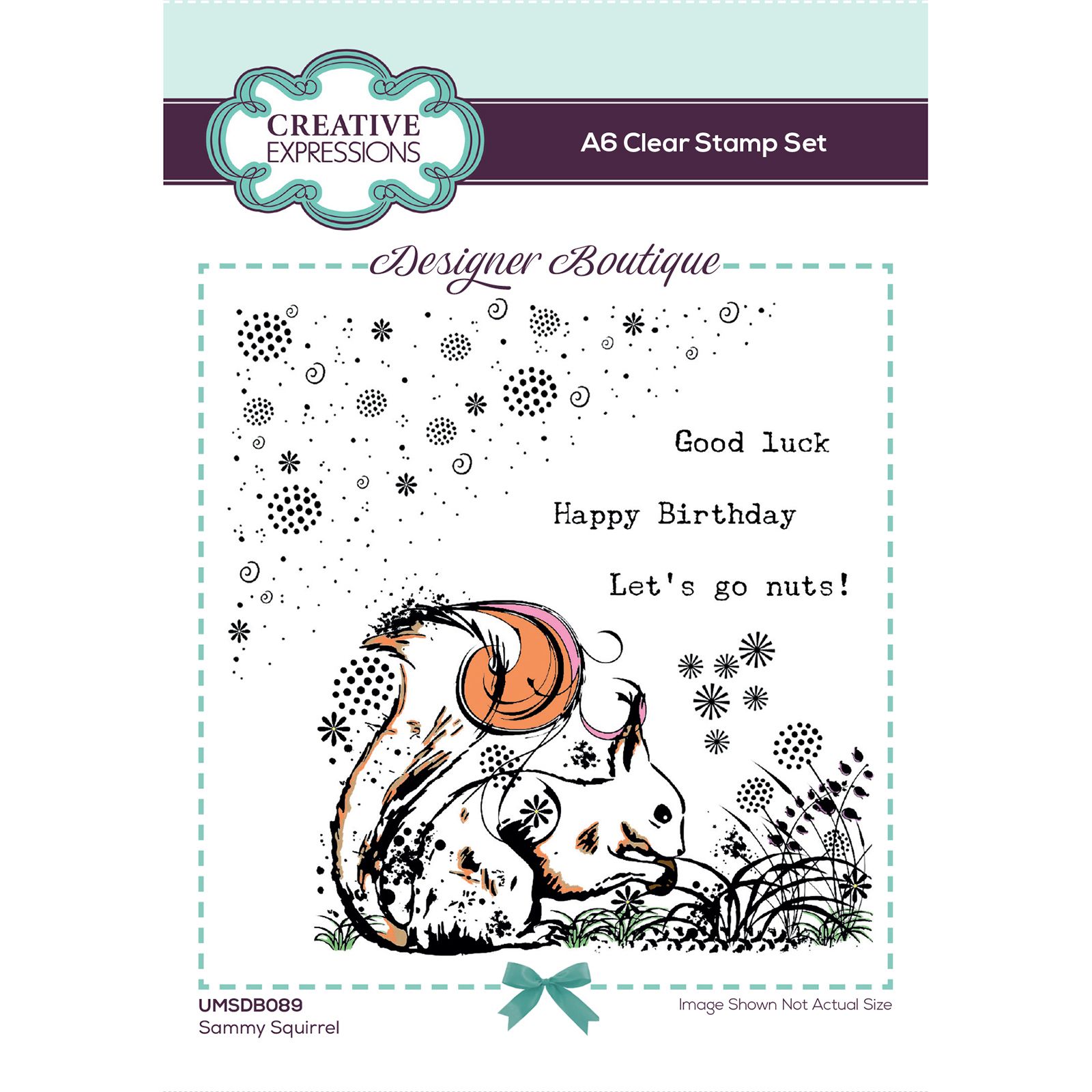 Creative Expressions • Designer boutique Woodland walk collection A6 clear stamp set Sammy squirrel