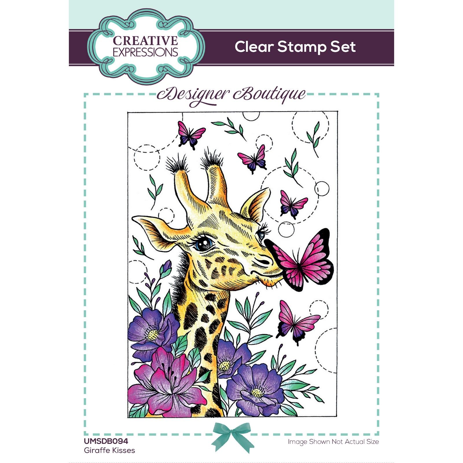 Creative Expressions • Designer boutique clear stamp set Giraffe kisses 14,8x10,5cm