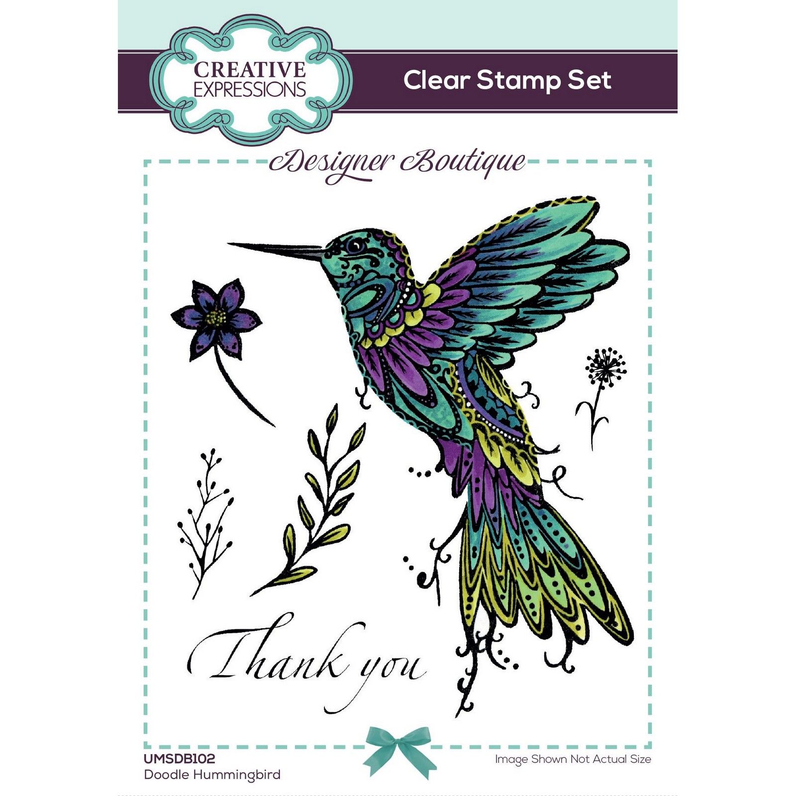 Creative Expressions • Designer Boutique Clear Stamp Set Doodle Hummingbird 15,24x10,16cm