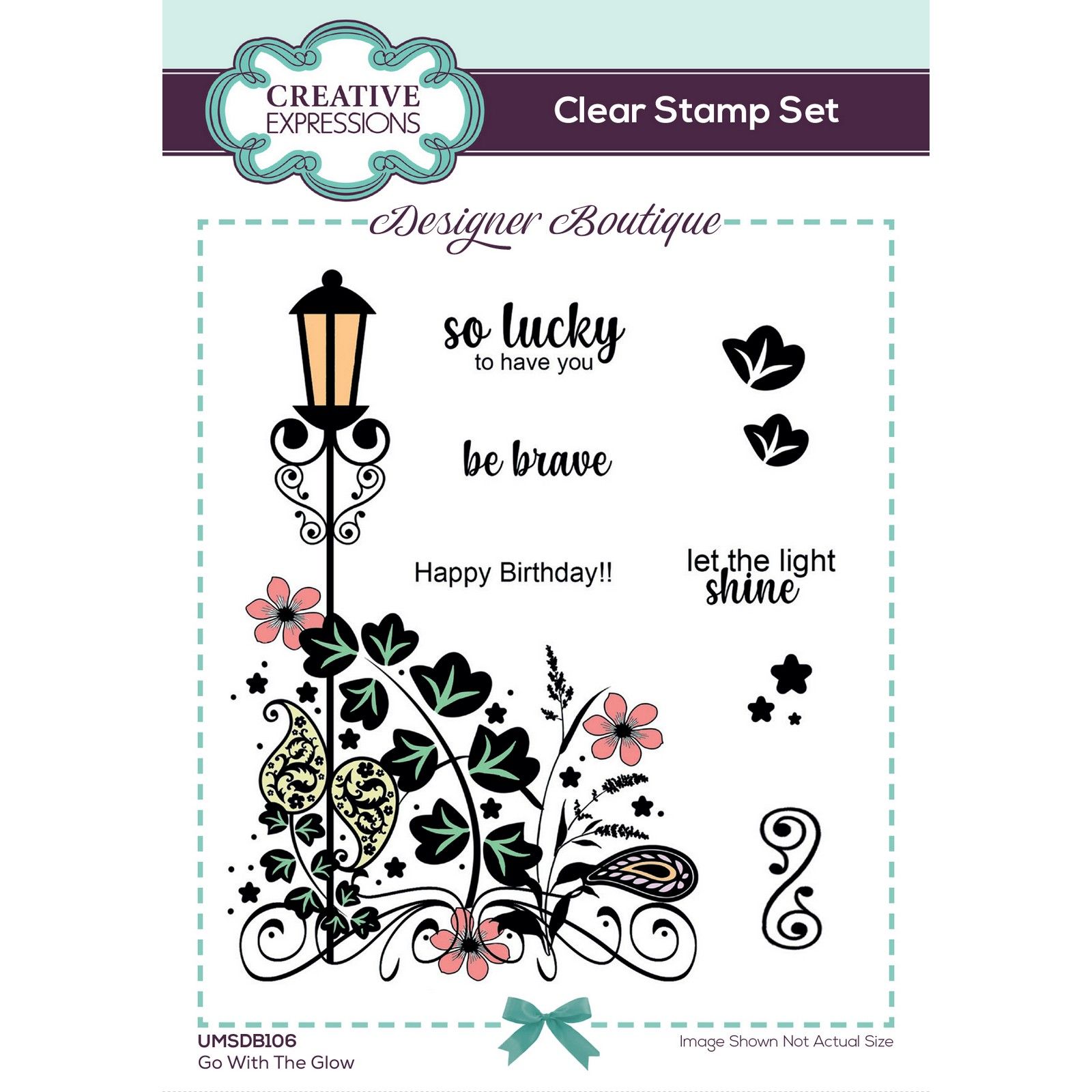 Creative Expressions • Designer Boutique Clear Stamp Set Go With The Glow 15,2x10,16cm