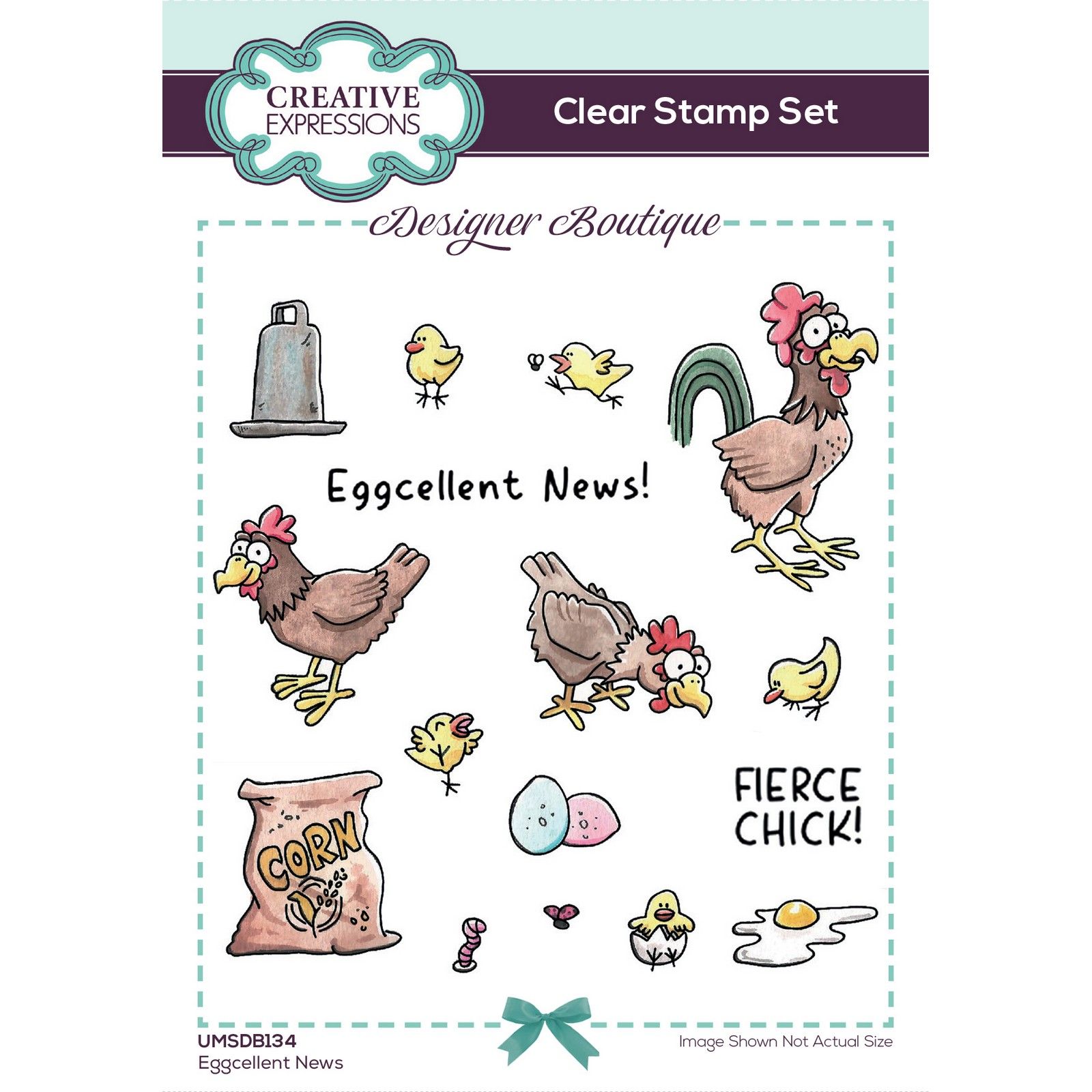 Creative Expressions • Designer Boutique Clear Stamp Set Eggcellent News