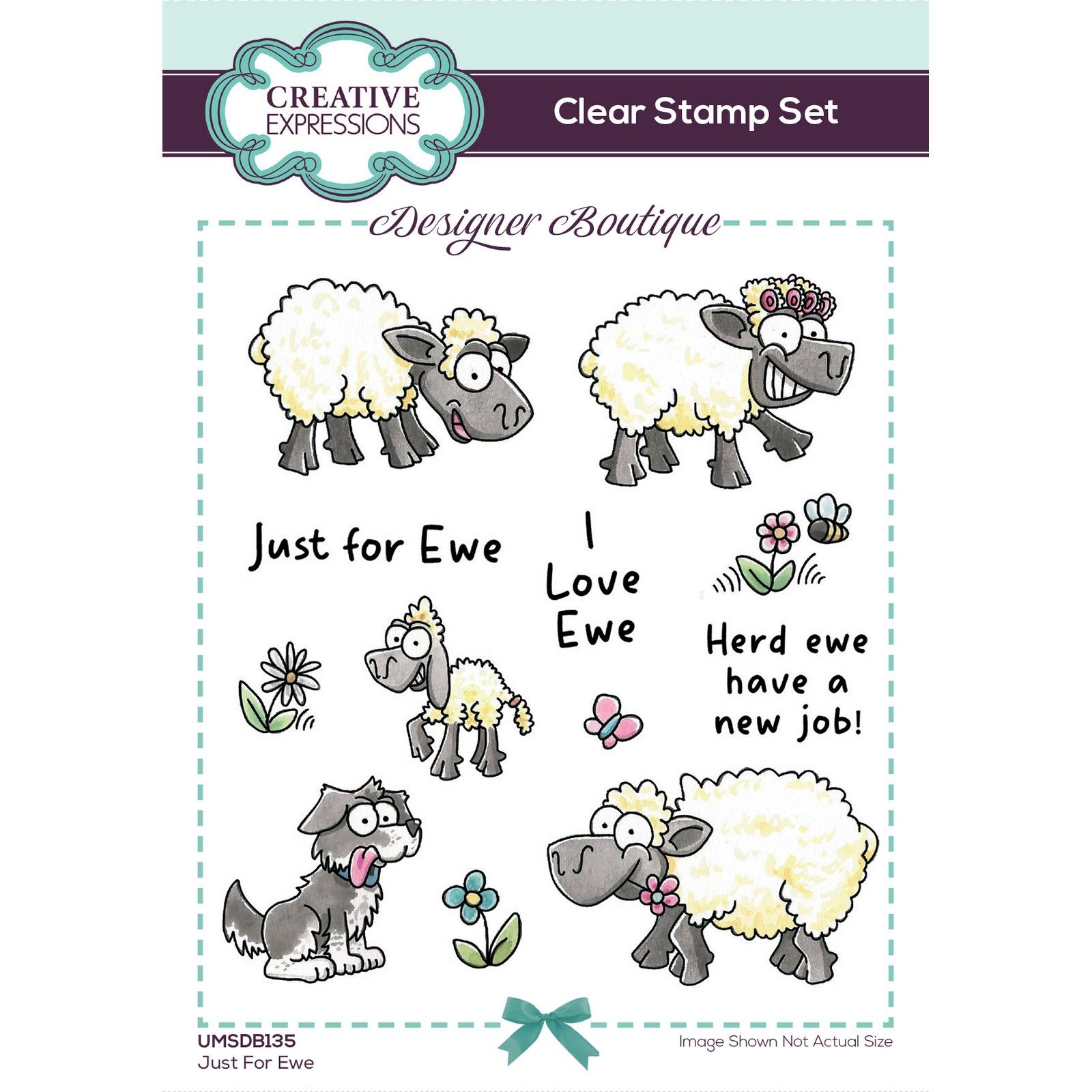 Creative Expressions • Designer Boutique Clear Stamp Set Just For Ewe