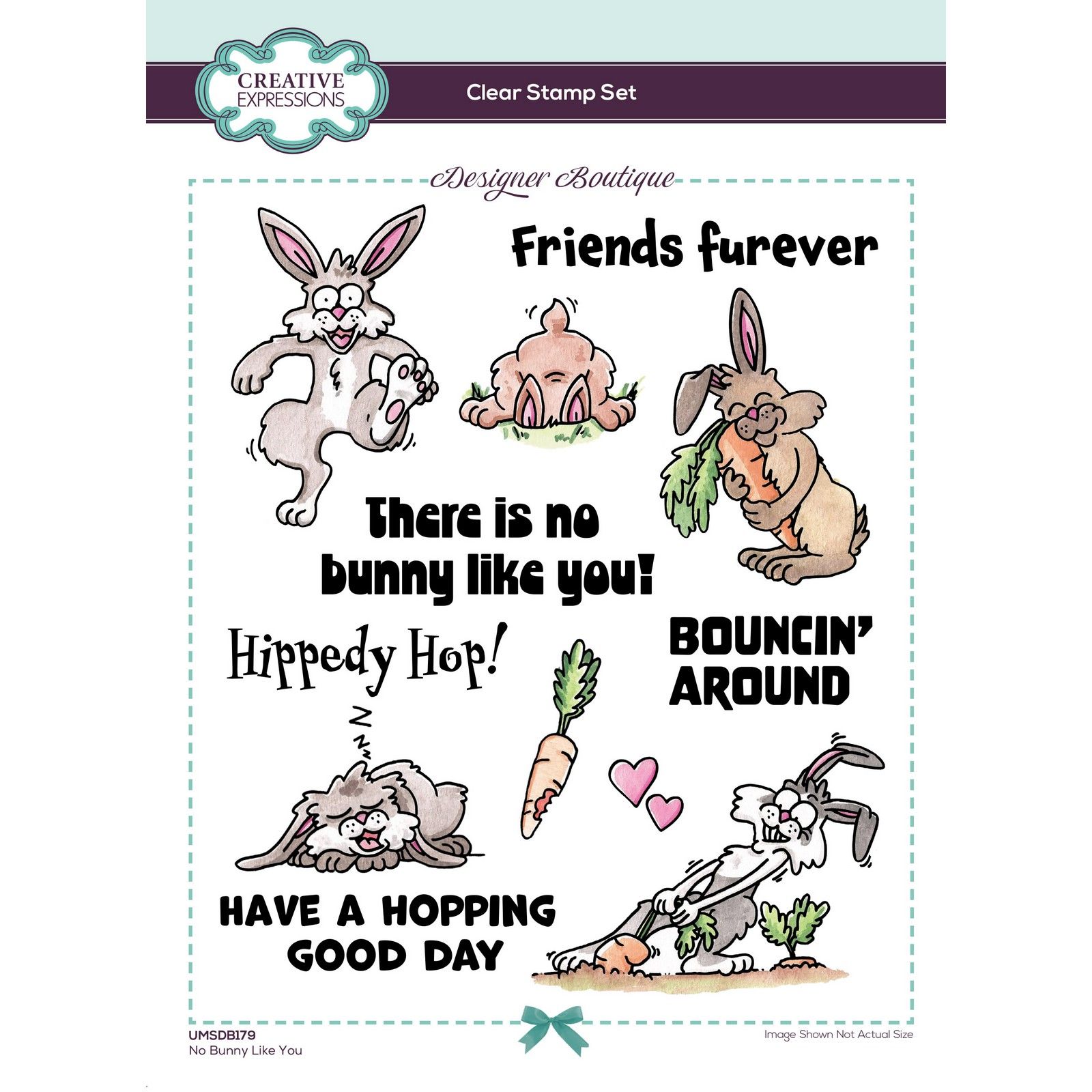 Creative Expressions • Designer Boutique Collection No Bunny Like You 6 in x 8 in Clear Stamp Set