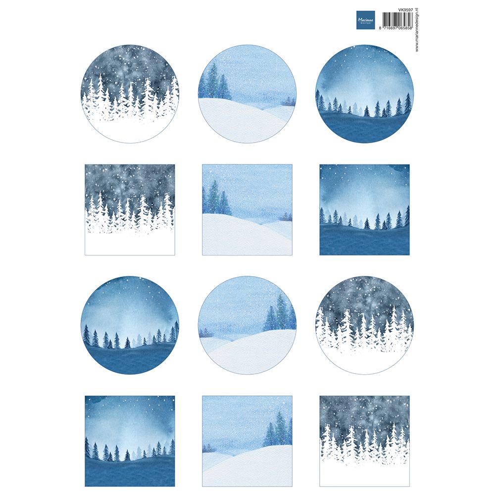 Marianne Design • Feuille de découpe Winter Landscapes mini's