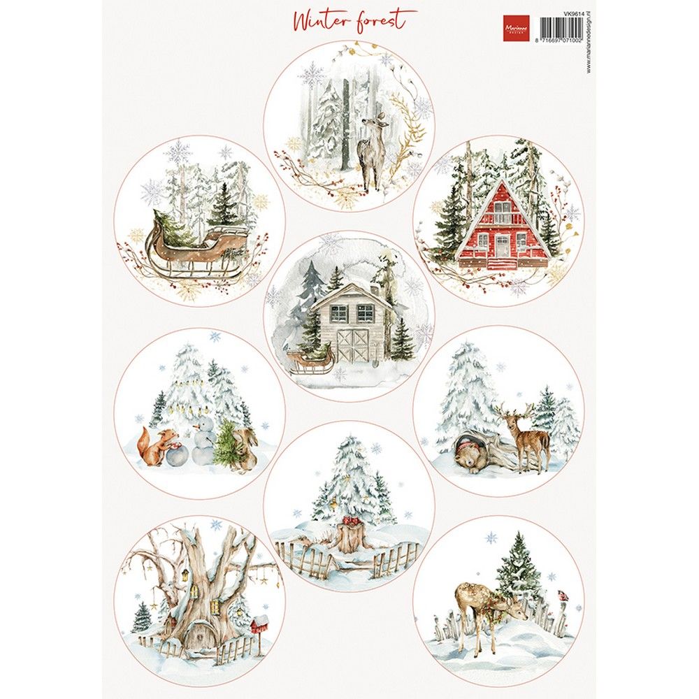 Marianne Design • Decoupage Winter Forest - 7 cm