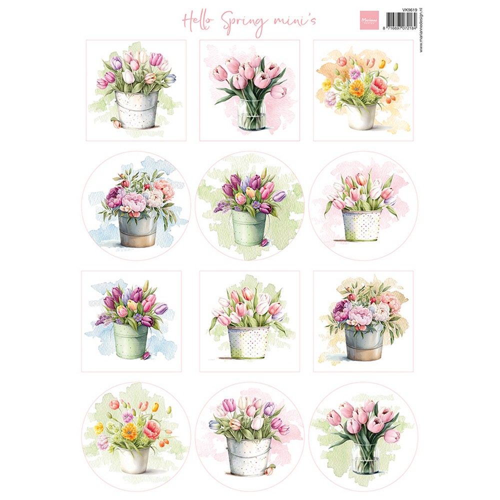 Marianne Design • Foglio da taglio Hello Spring Mini's