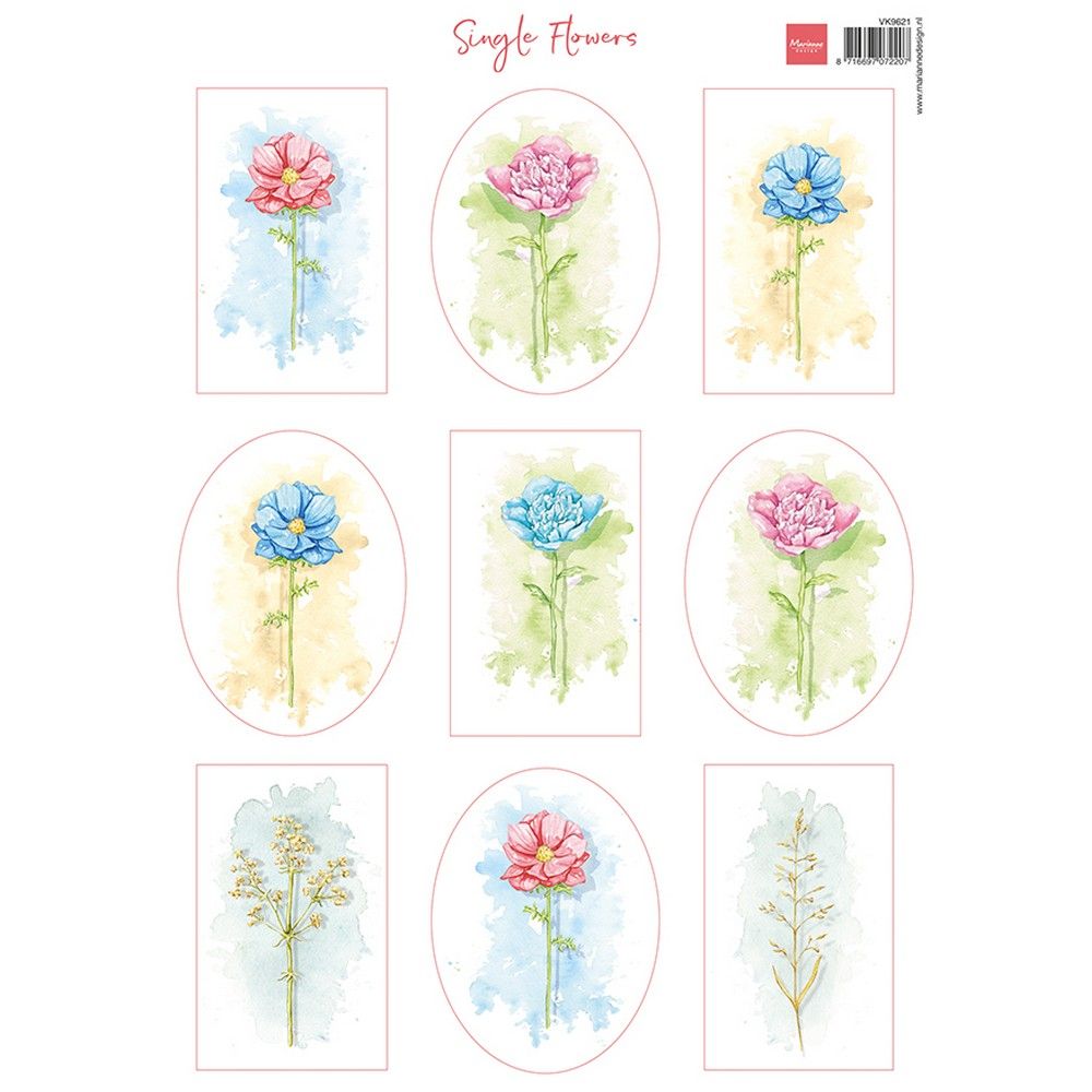 Marianne Design • Foglio da taglio Single Flowers