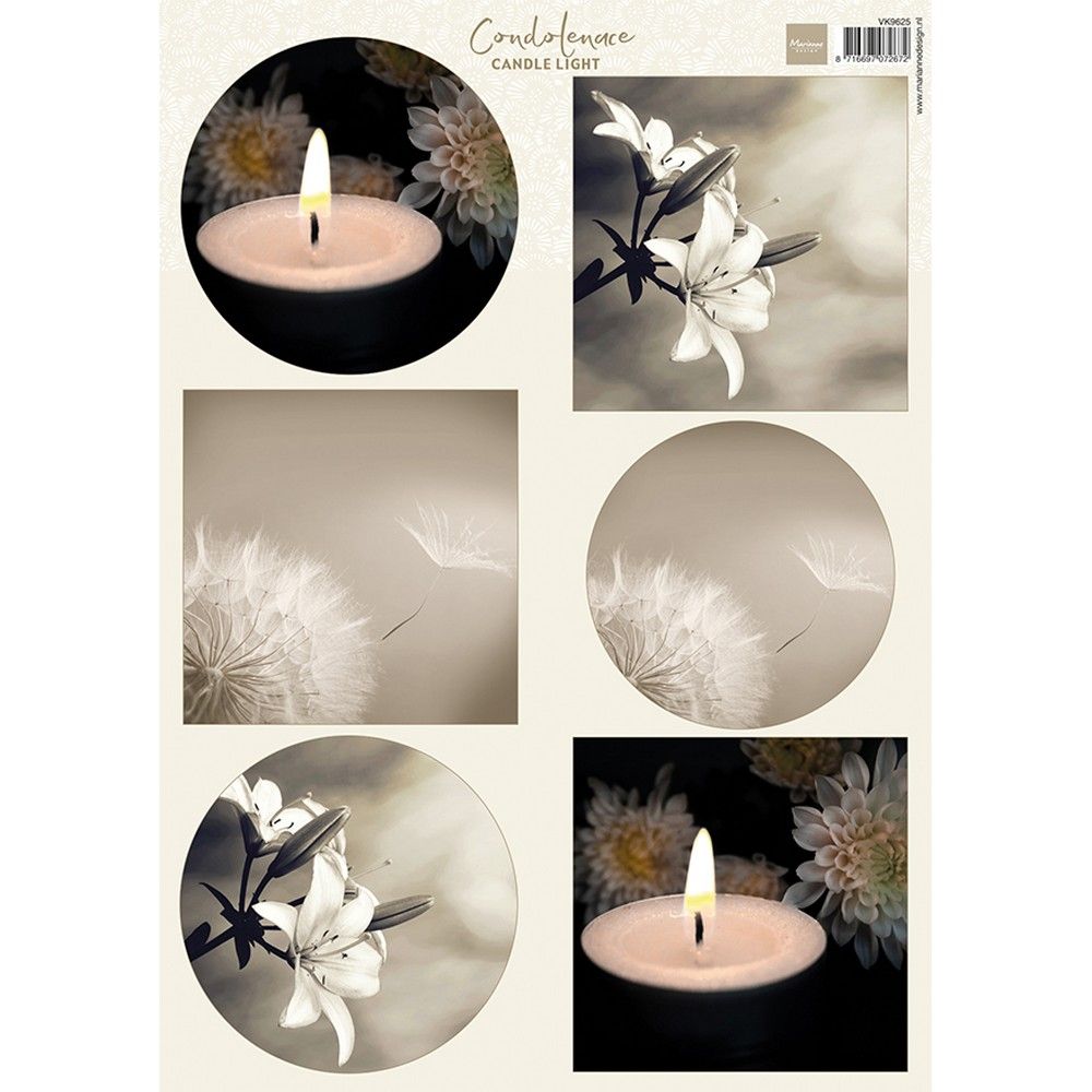 Marianne Design • Decoupage Condoleance Candle Light