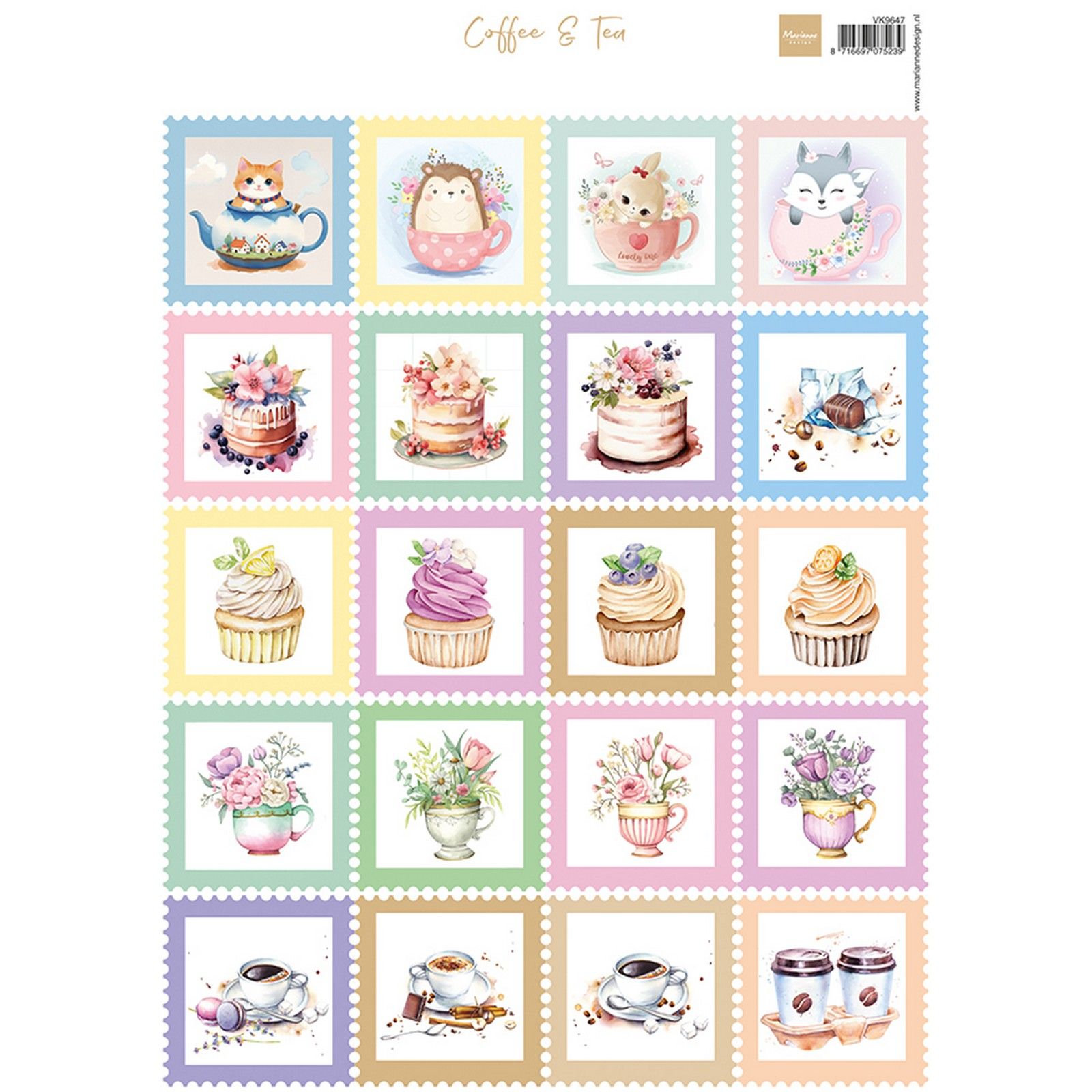 Marianne Design • Knipvellen Stamps - Coffee & Tea A4