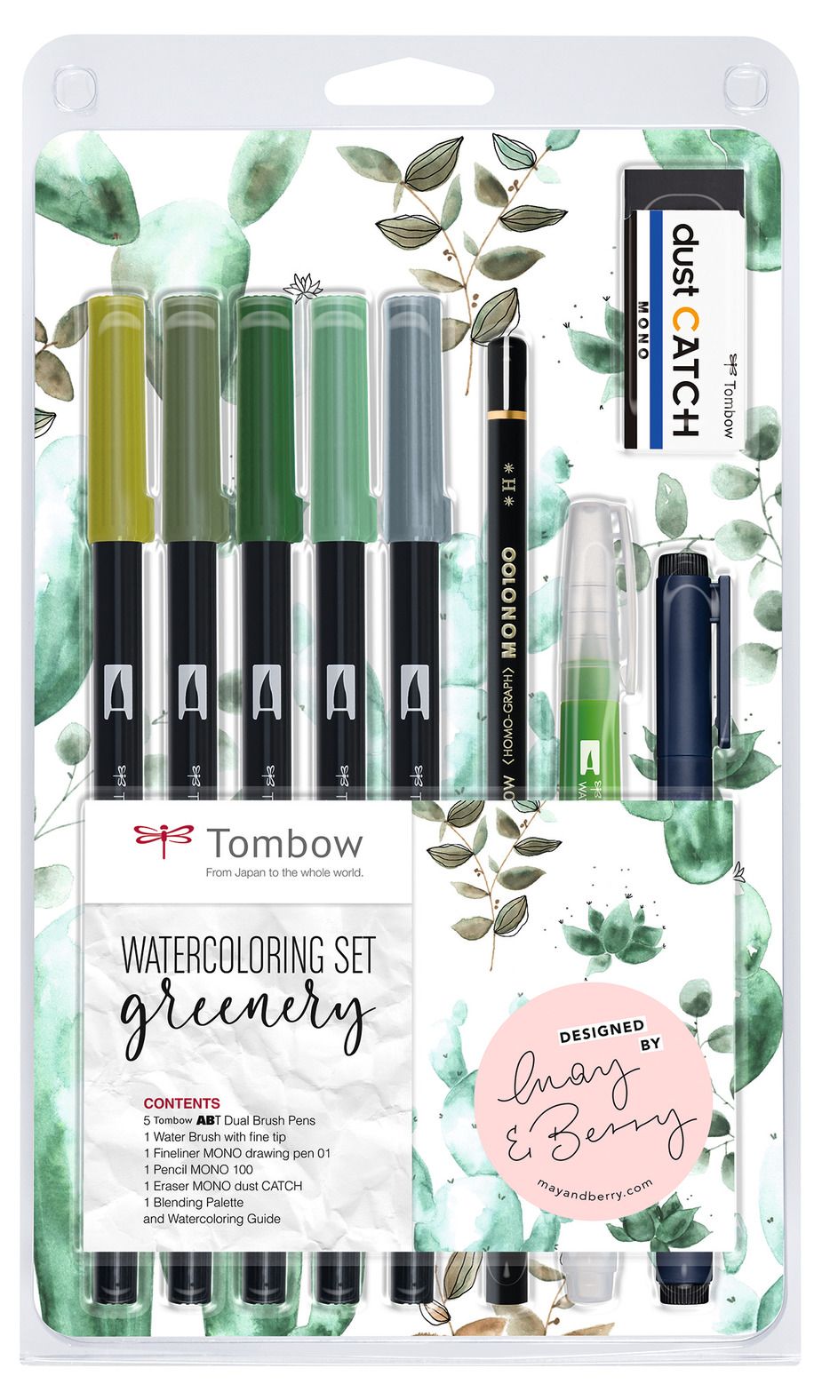 Tombow •  Watercolouring set Greenery