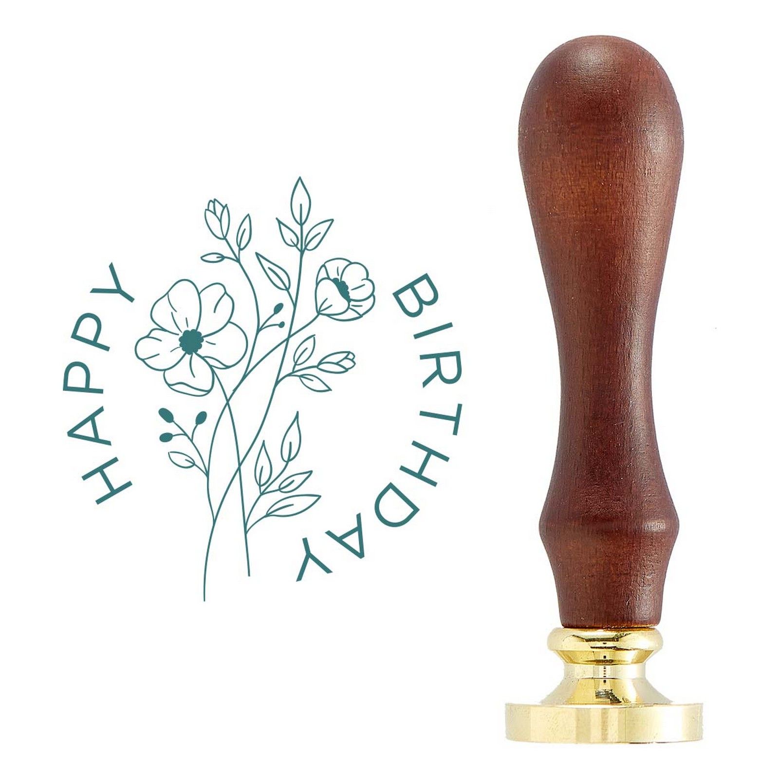 Spellbinders • Sello de Lacre Wildflower Happy Birthday 1,25x1,69x5,5uds